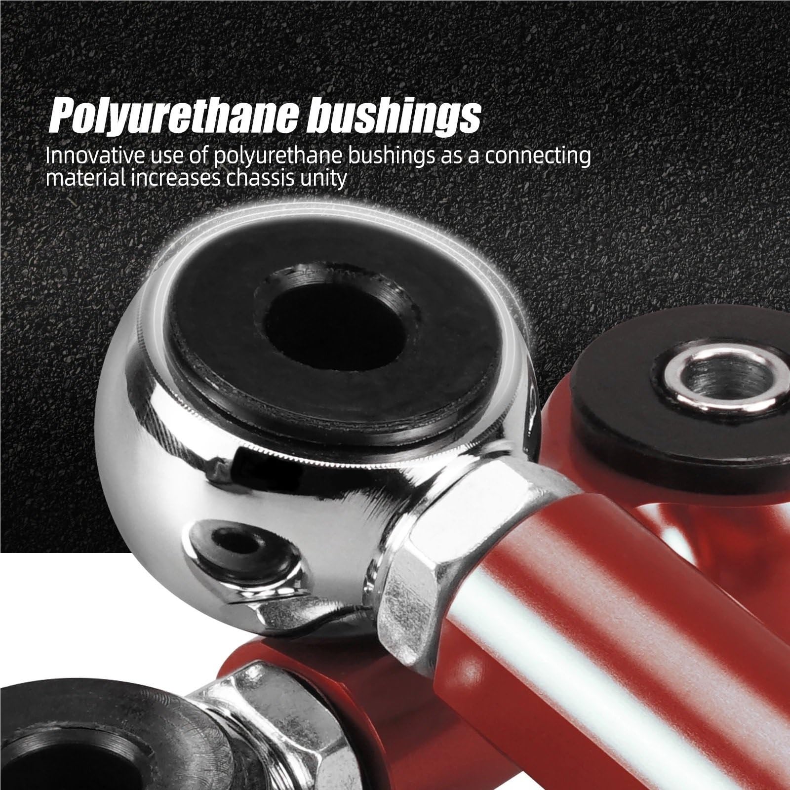 zestaw stabilizatora Regulowany tylny drążek stabilizatora, zestaw łączników stabilizatora pasujący do BMW E46 320i 325i 328i 330i 330d 320d 1999-2006 Stabilizatory Poprzeczne(Red)