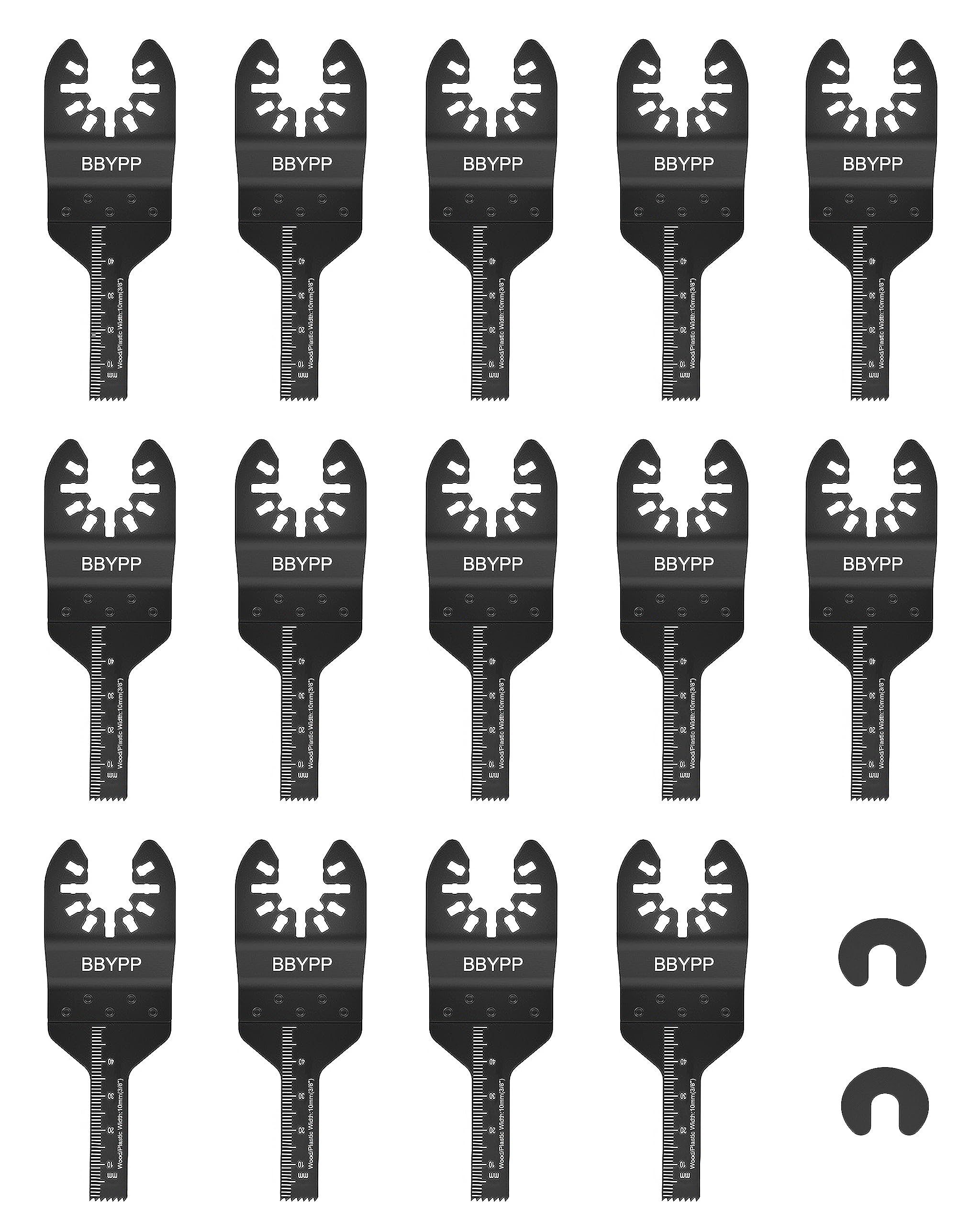 14-Piece Fine Multimaster Saw Blades, 10 mm Multitool Saw Blades, Oscillating Saw Blades Accessories for Wood, Plastic and Multimaterial