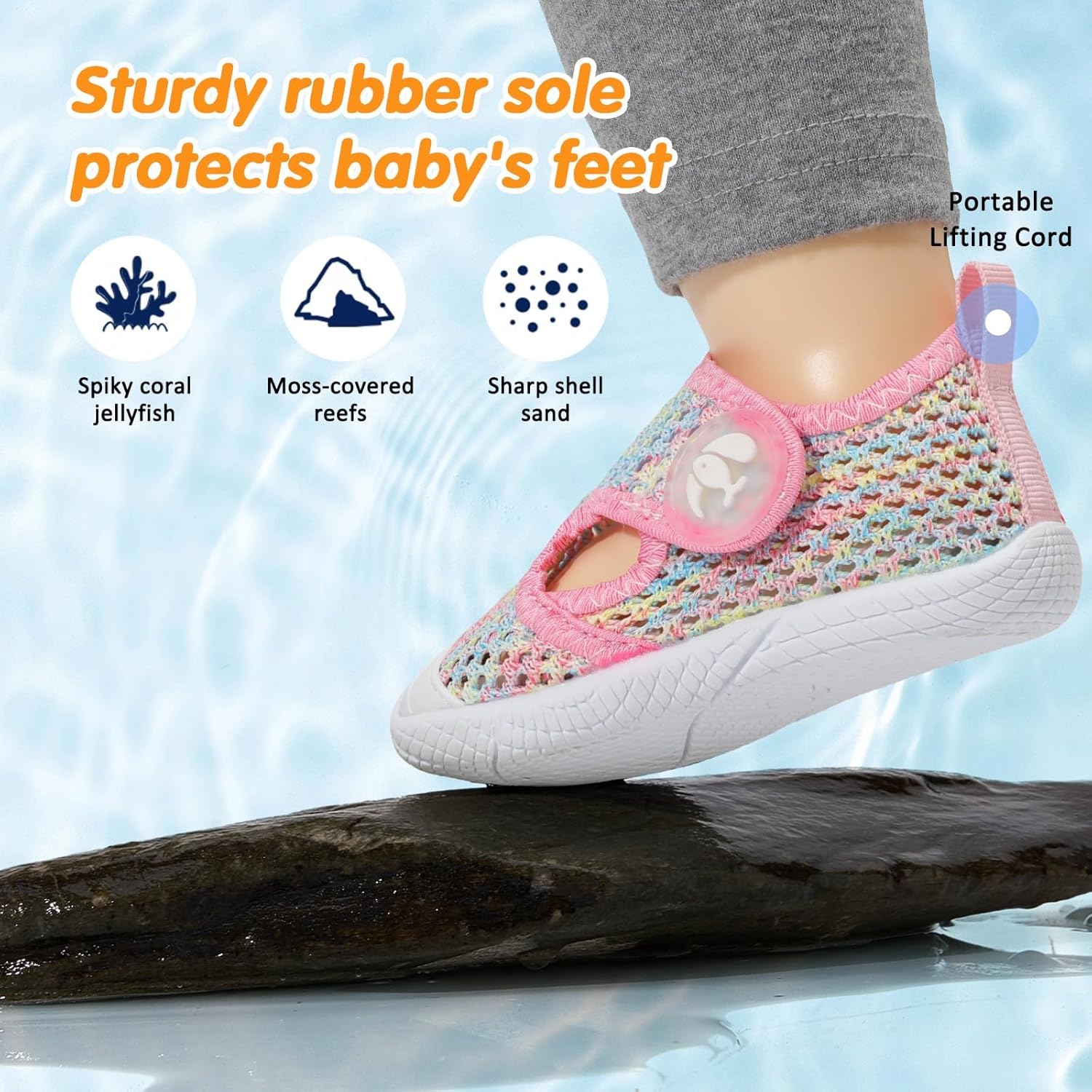 JIASUQI Baby Boys Girls Water Shoes Infant Qucik Dry Beach Swim Shoes Toddler Non-Slip Barefoot Aqua Socks - Image 4