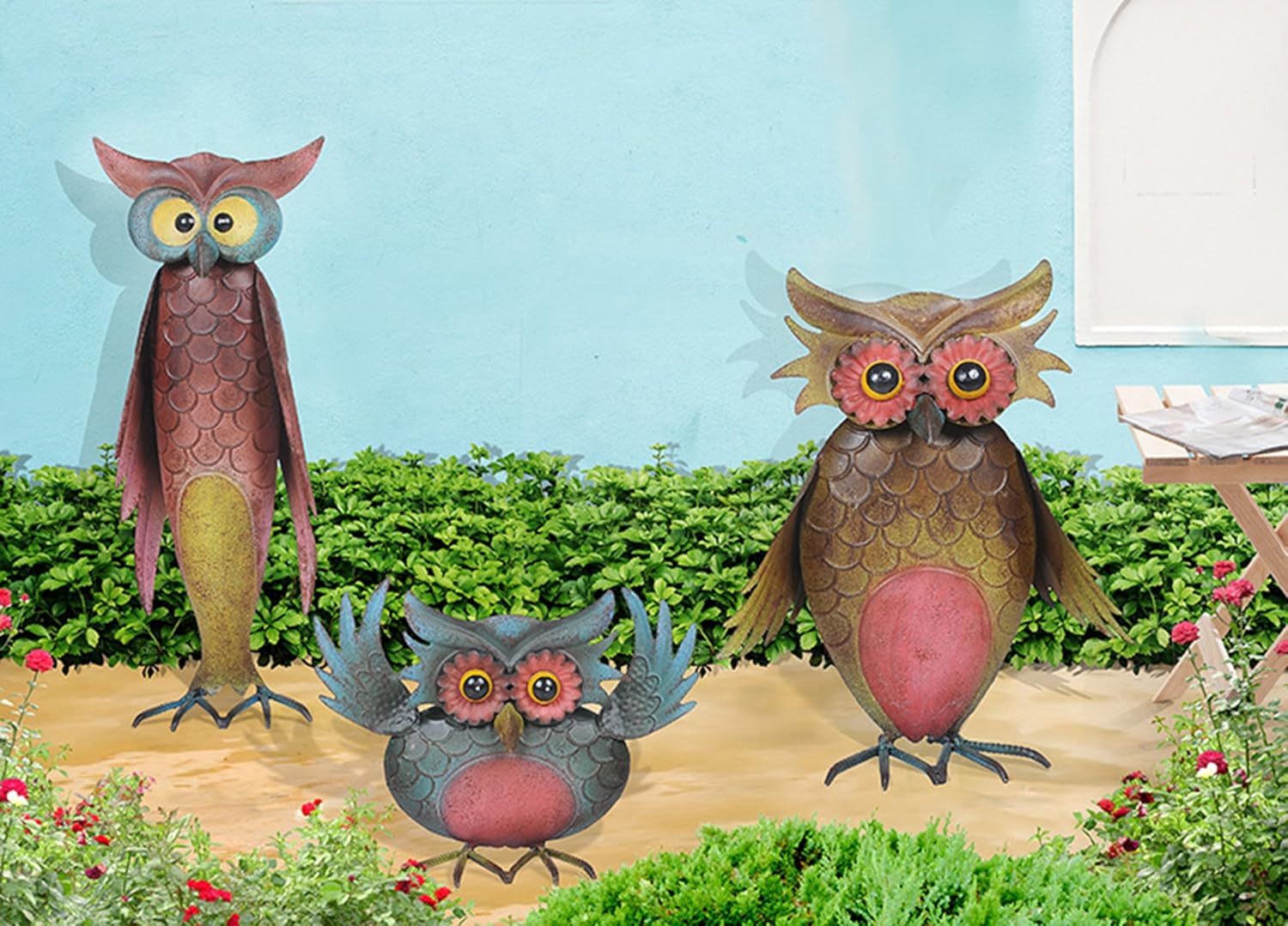 SunJoy 110301041 Owl Garden Statues Amazon.ca Patio, Lawn & Garden