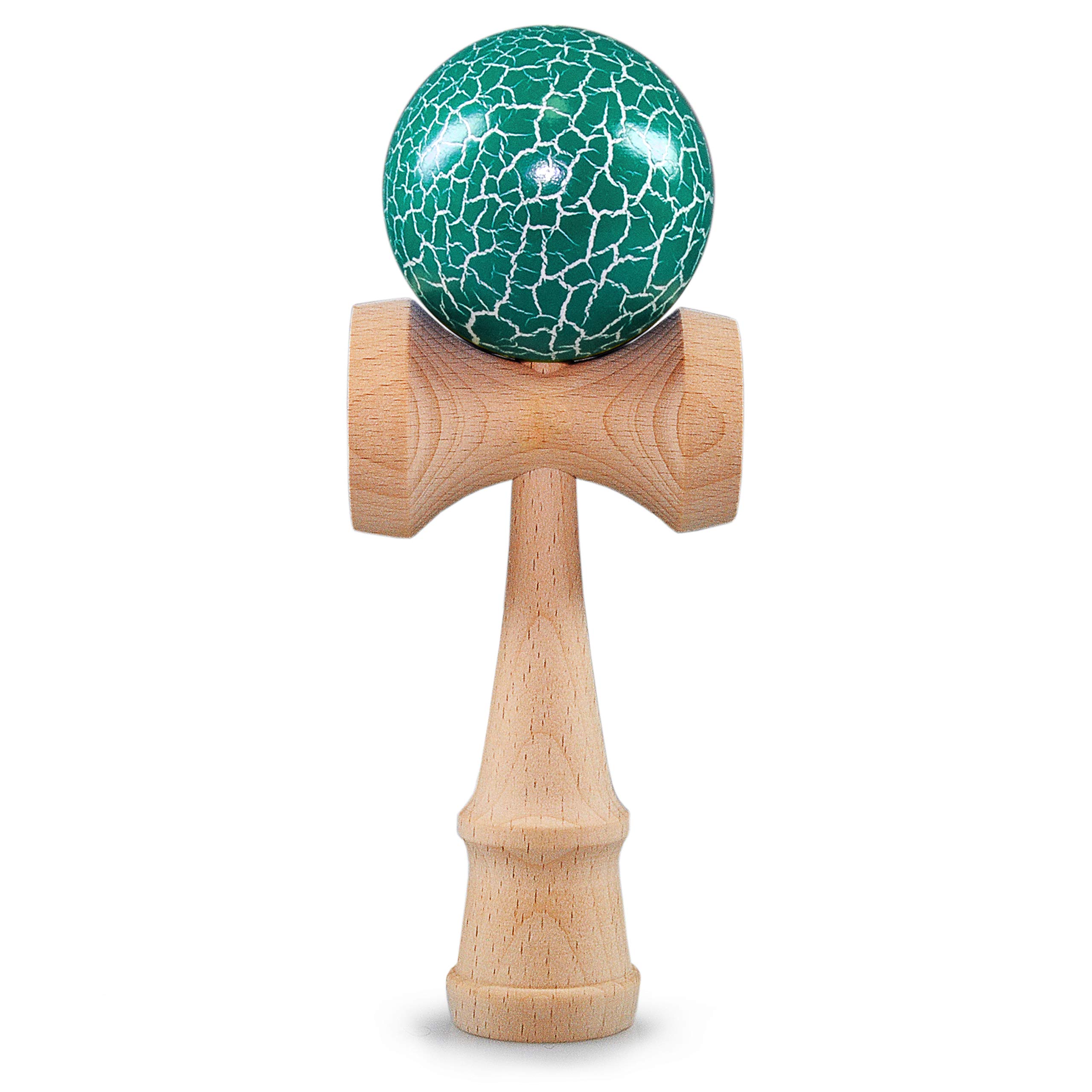 Ganzoo Kendama De Bambú Modelo Red Flash – Juego Tradicional Japonés De Habilidad Y Coordinación, Bola De 6 Cm, Acabado Lacado Rojo Brillante Con Rayas Grises, Ideal Para Entrenamiento Y Regalo