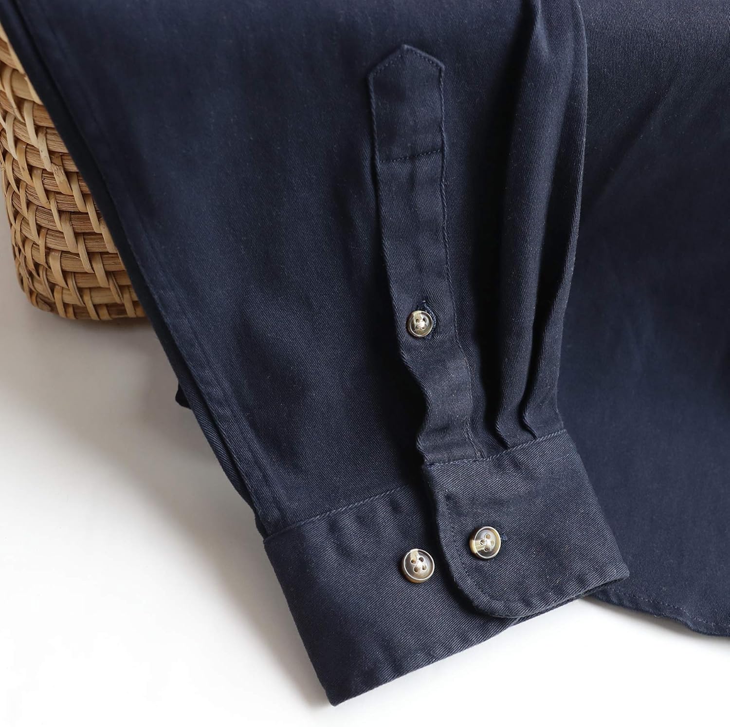 Dubinik® Mens Button Up Shirts Long Sleeve Casual Button Down Work Shirt Men Two Pocket Cotton with Comfortable - Image 4