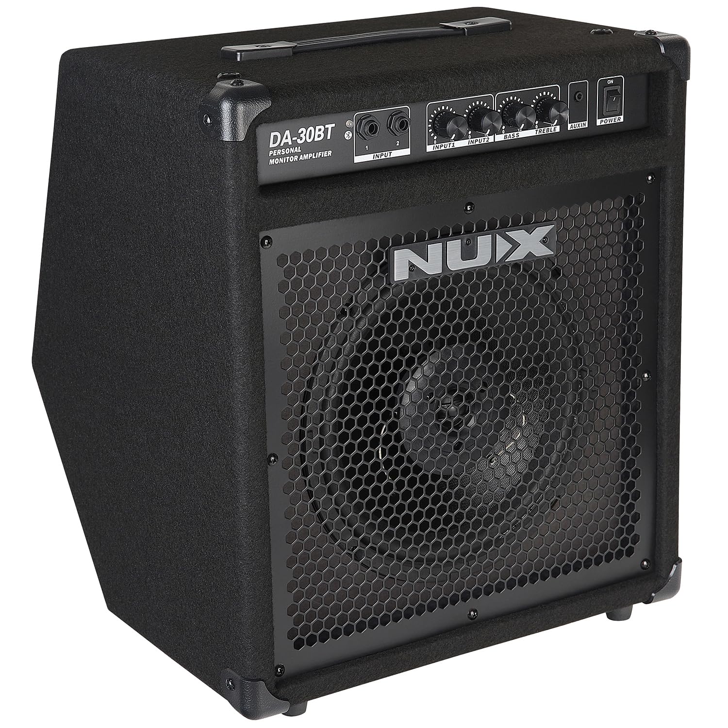 NUX DA-30BT - Altoparlante per batteria, amplificatore per monitor personale, 30 Watt, portatile, Bluetooth per batteria elettronica