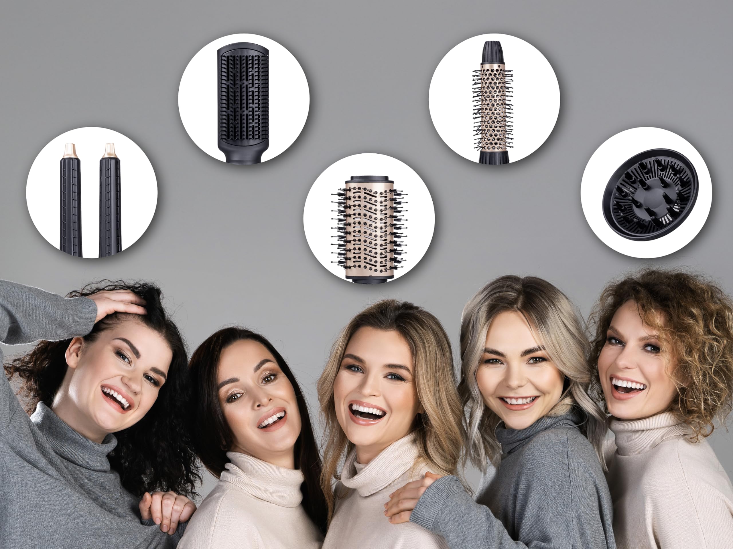 Fer à boucler et sèche-cheveux, 8 en 1 Airstyler, sèche-cheveux, fer à friser multifonction, 110 000 tr/min, brosse à air chaud professionnel, fer à boucler automatique, fer à lisser pour coiffer