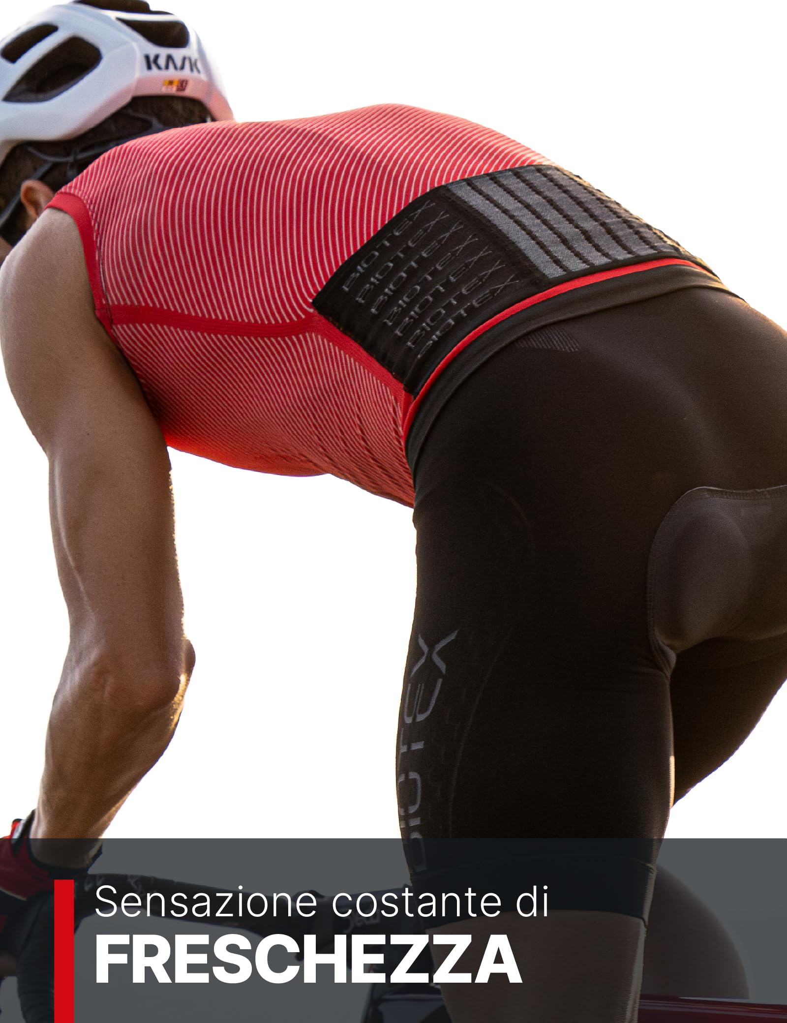 BIOTEX Smanicato Soffio Unisex per Ciclismo e Running, Gilet Leggero e Traspirante con Tasche Posteriori, Senza Cuciture