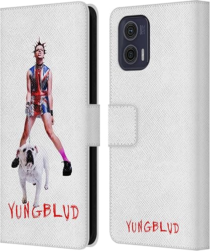 Head Case Designs Officially Licensed Yungblud Strawberry Lipstick Graphics Leather Book Wallet Case Cover Compatible with Motorola Moto G73 5G