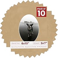 Vista 136 de Tapete de 8 x 10 pulgadas, corte biselado para fotos de 5 x 7 pulgadas, con apertura de tablero de fotos ovalado blanco precortado, sin ácidos, mate