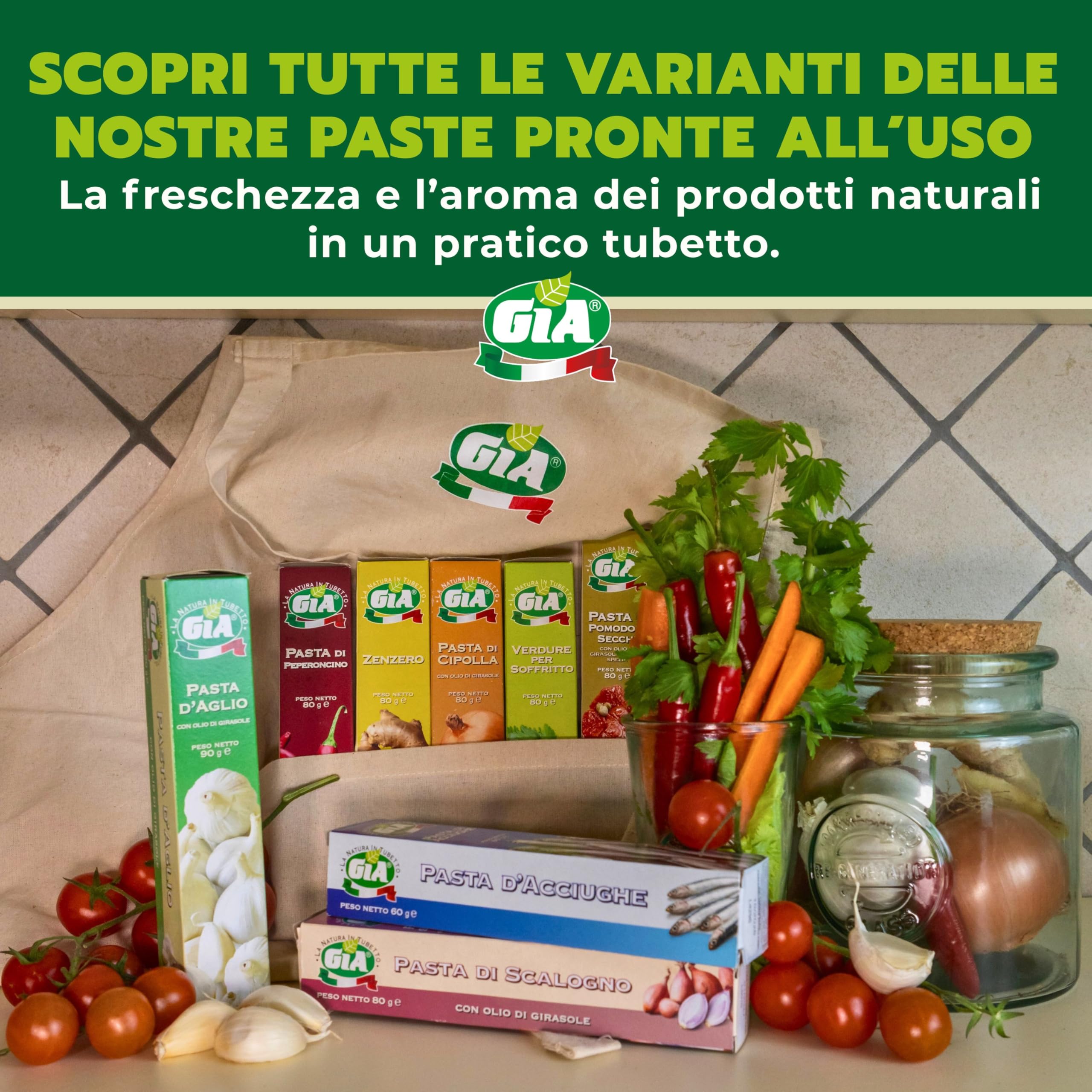 GIA Zenzero in Pasta, 12 Tubetti da 80g - Senza Glutine