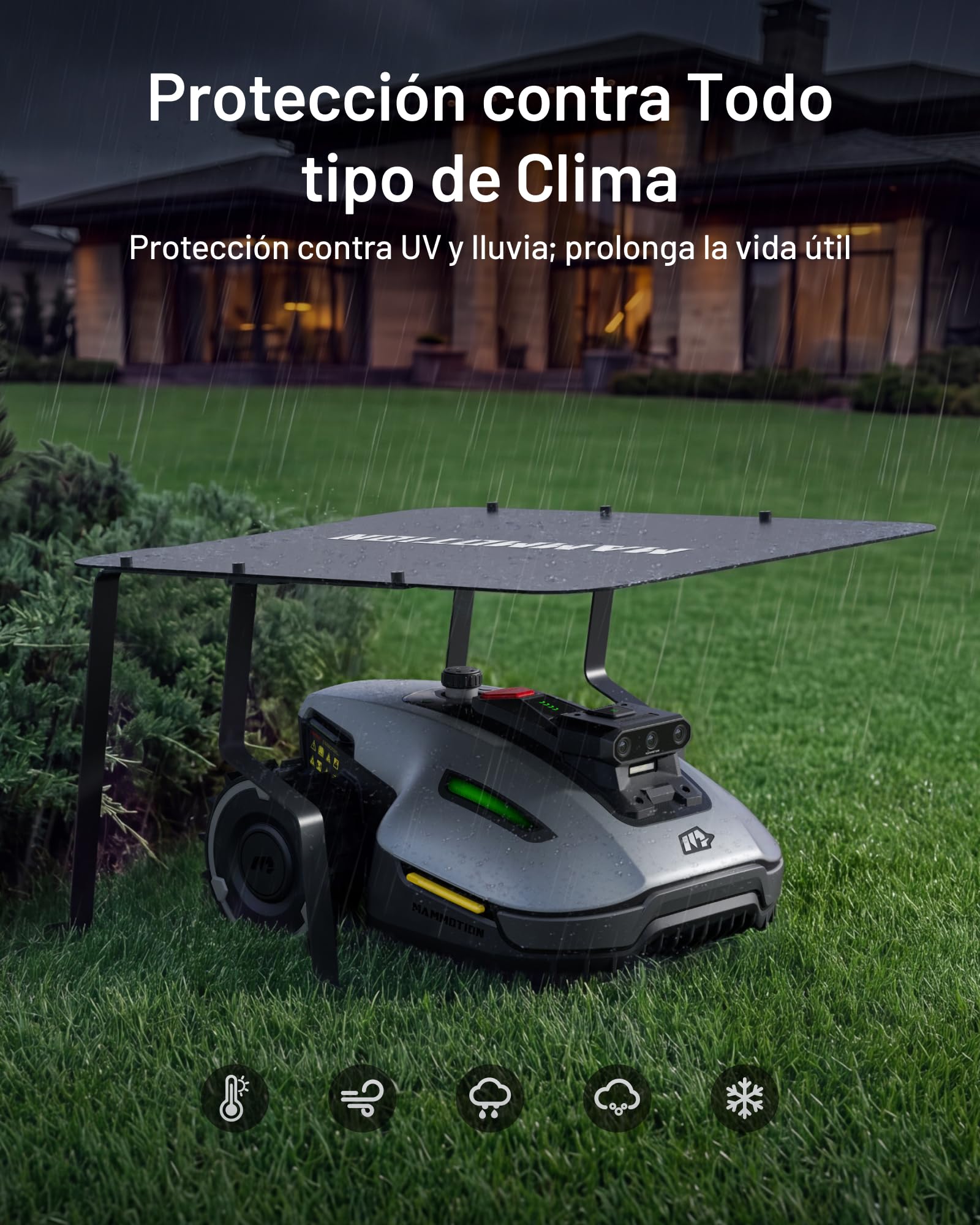 MAMMOTION Garaje Mini para Robot Cortacésped, para Serie LUBA Mini 2 AWD, Serie YUKA Mini 2