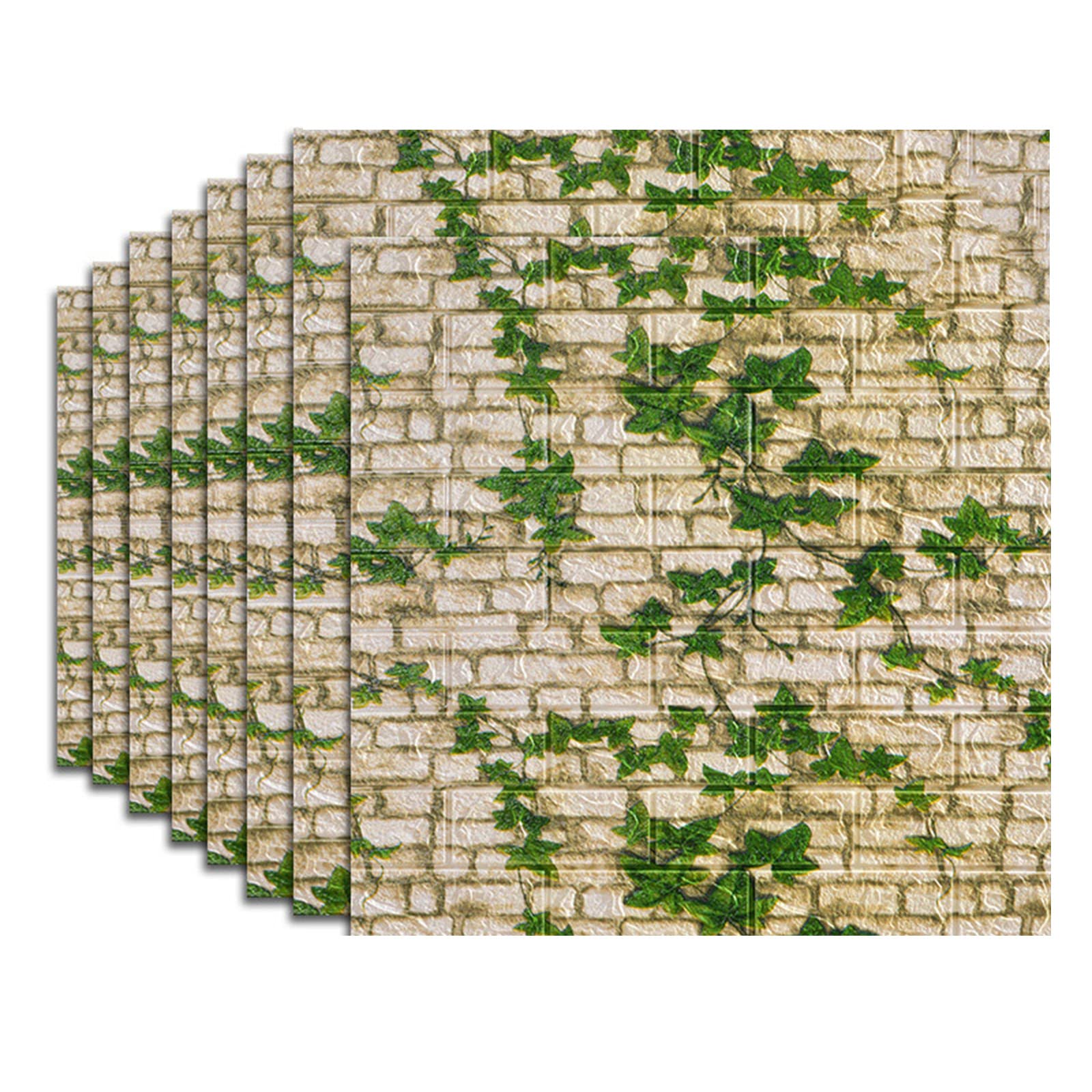 Paneles De Pared De Ladrillo 3D, Paquete De 10 Paneles De Ladrillo De Imitación Que Se Despegan Y Pegan, Autoadhesivo, Impermeable, De Espuma De PE, Papel Tapiz para Azulejos para Sala,E,10PCS