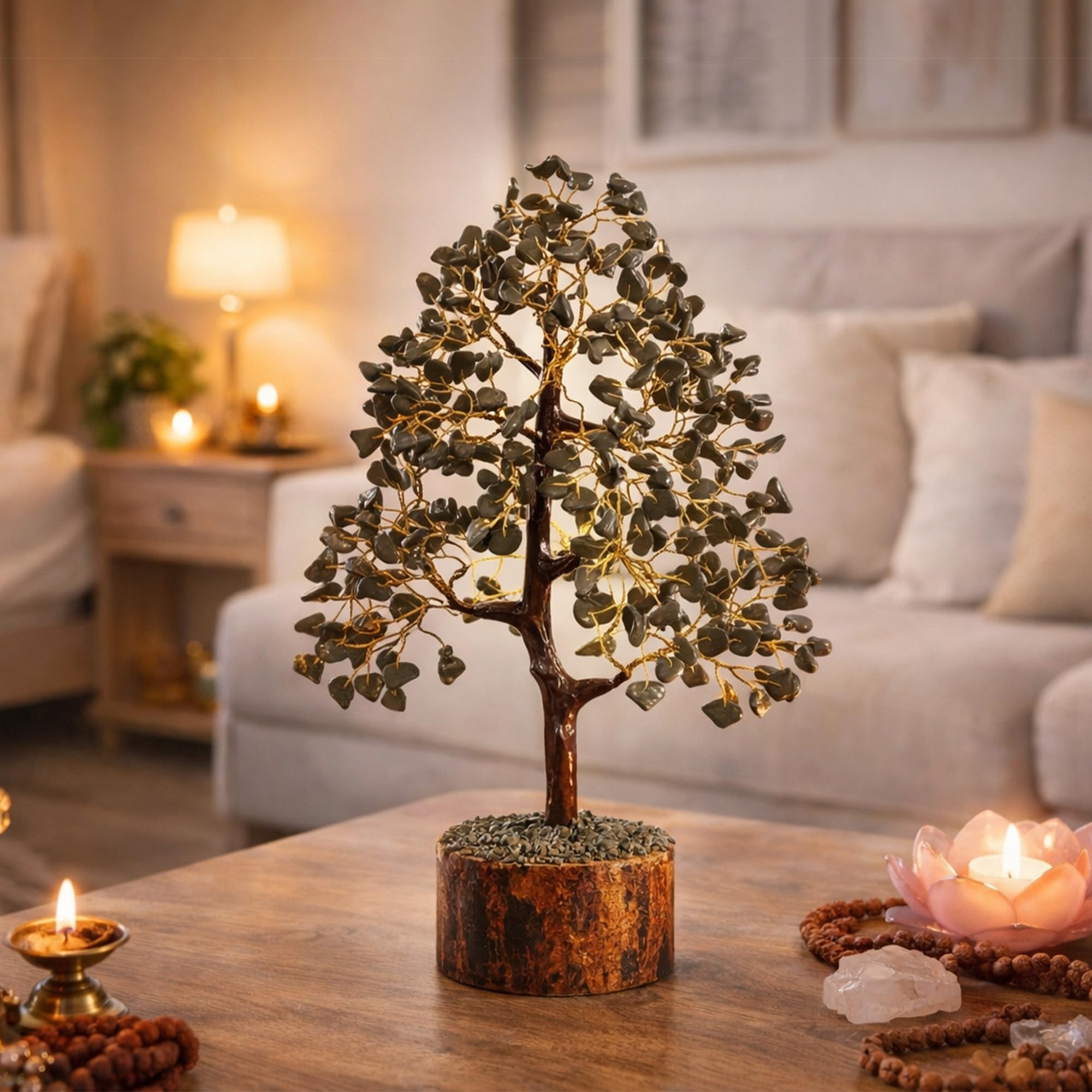 LXOMES Pyrite Crystal Tree of Life for Positive Energy - Feng Shui Decor, Fake Bonsai, Crystals and Healing Stones, Money Tree, Room Decor 7 Chakra, Stone, Healing Crystals, Spiritual Gifts