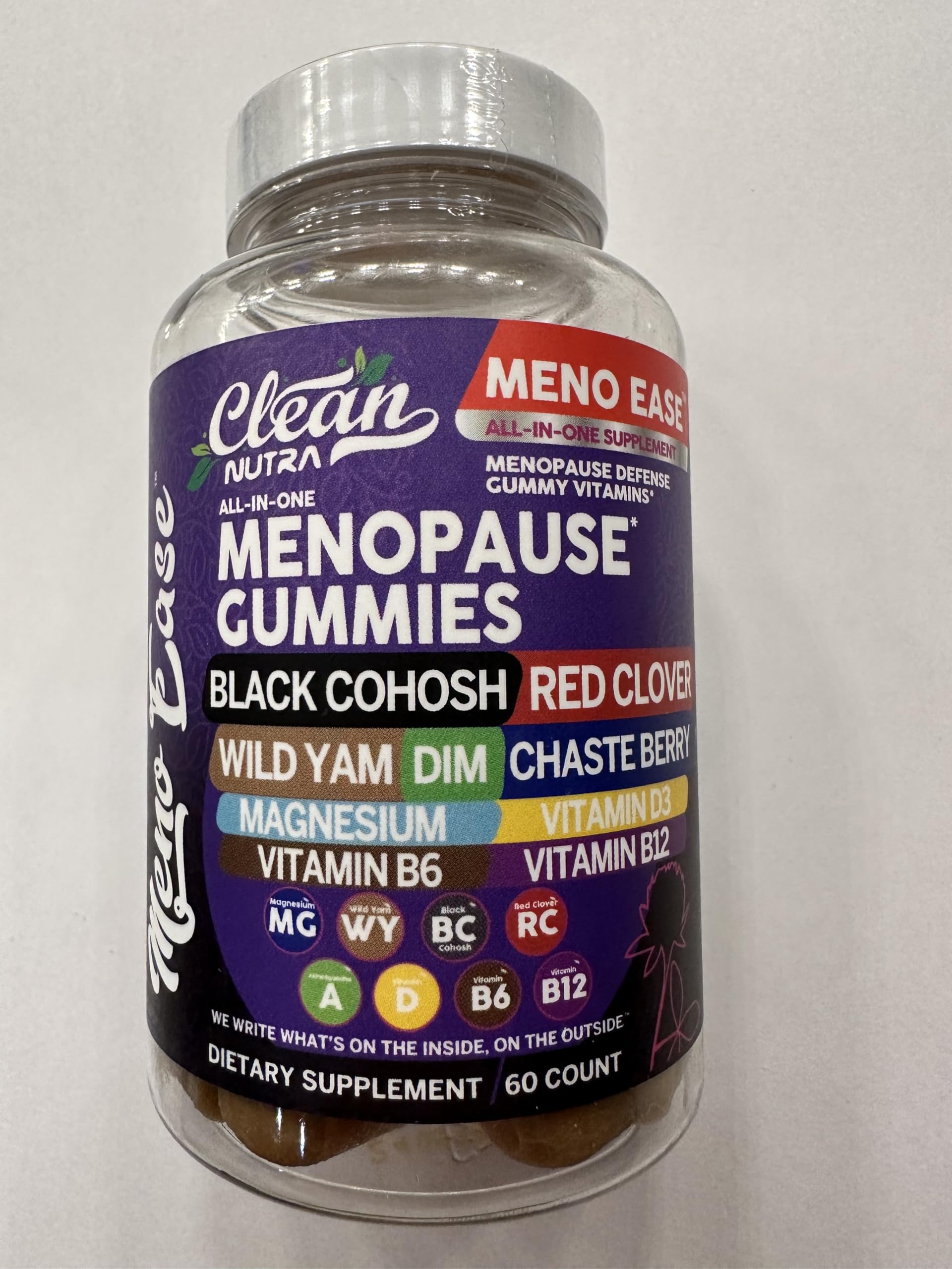 Menopause Supplement for Women Gummies with Black Cohosh, Wild Yam, DIM, Magnesium, Red Clover Chasteberry for Hormone Balance Relief Night Sweats Mood Plus Bergamot, Vitamin D3, Vitamin B6 B12 — Amazon image 2