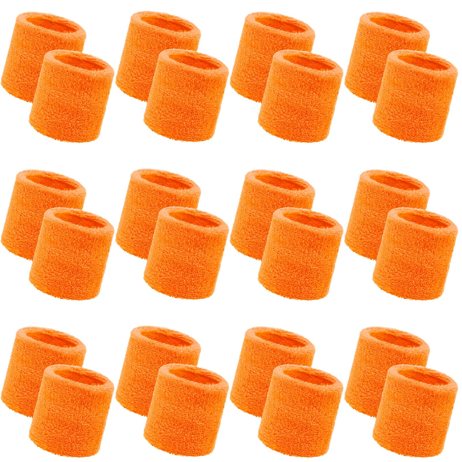 Bememo 24 Pcs Kids Sweat Wristbands Sweatband Wristbands Bulk