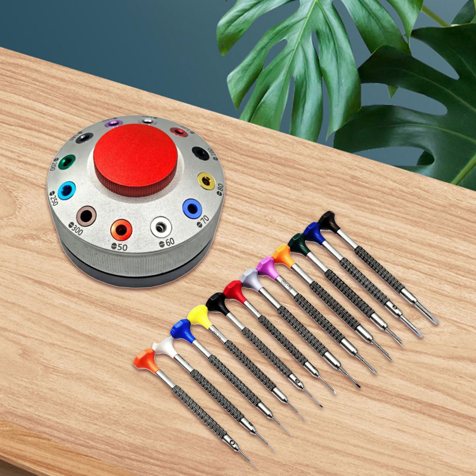 Juego de destornilladores compactos de 12 piezas, agarre antideslizante y diseño de cabeza giratoria para reparación de joyas y proyectos de manualidades, juego de destornilladores de trinquete de