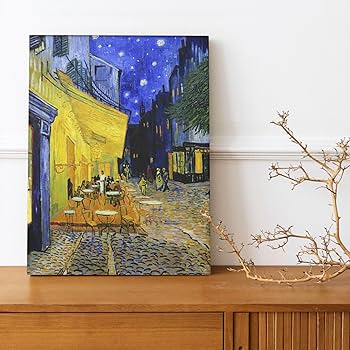 Amazon.co.jp: アートパネル ゴッホ 夜のカフェテラス 複製 世界