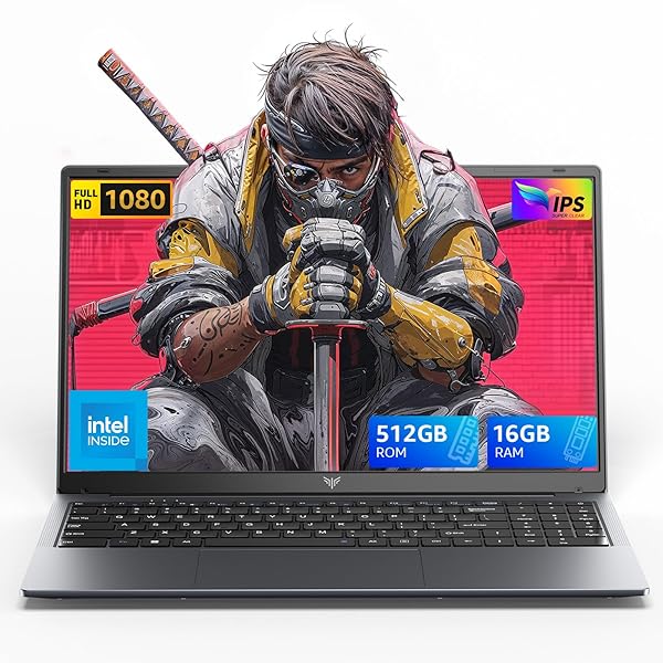 Laptop, 15.6" Laptop Computer, Intel Quad-Core Processor Windows 11 Laptop, 16GB DDR4 512GB SSD, Up to 2TB,180° Open Angle, Metal Shell, WiFi, USB3.2, Type C