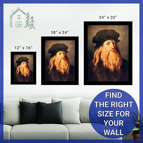 Miniatura 6 de Autorretrato de la cabaña perdida por Leonardo Da Vinci  Impresión sin marco  Reproducción de pinturas de obras de arte finas  Regalo de póster