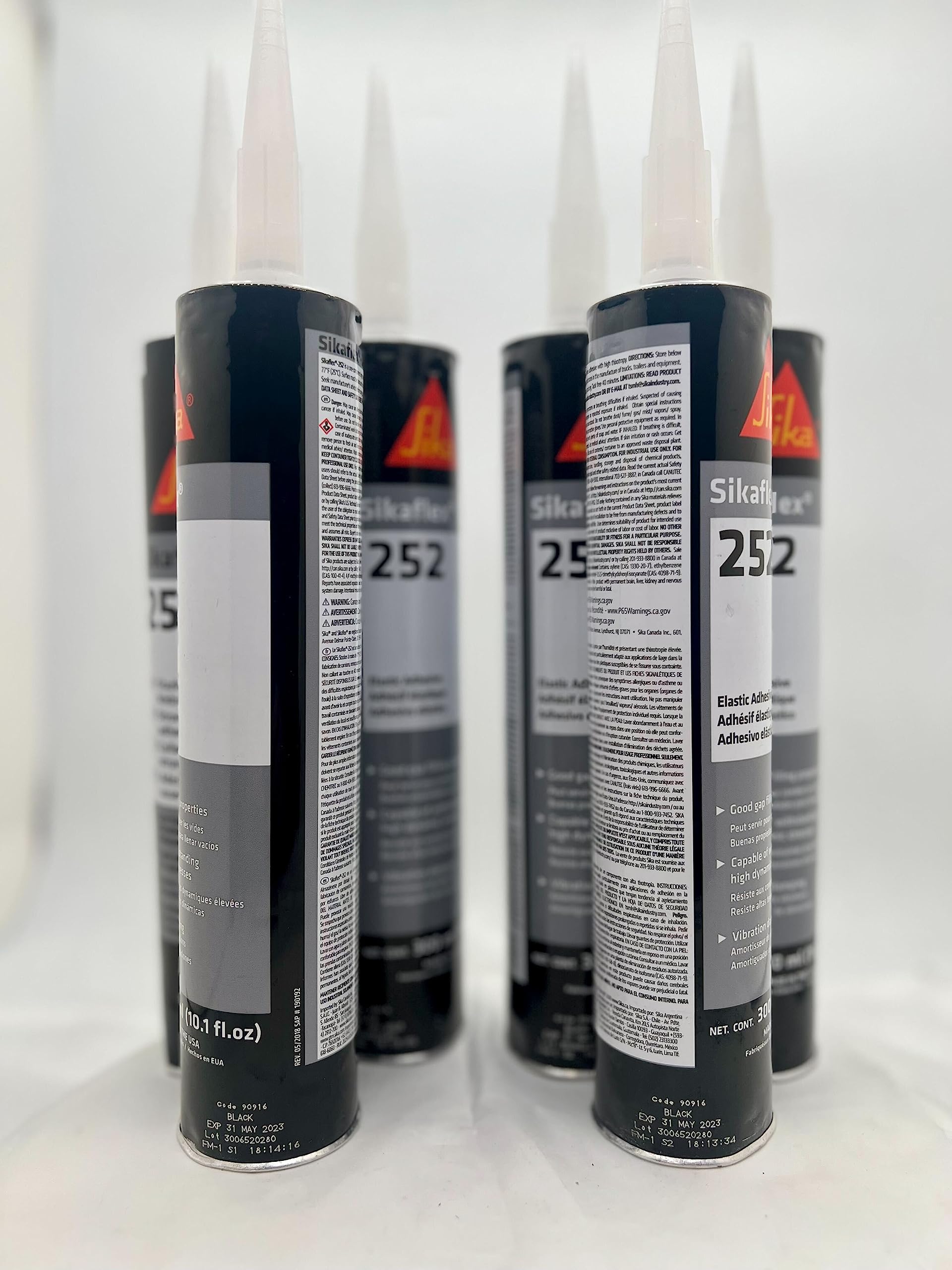 Belgrade Parts & Service, Inc. (6pk) Sikaflex-252-521 White Adhesive and Sealant 10.3 fl. oz Tubes 017-90915