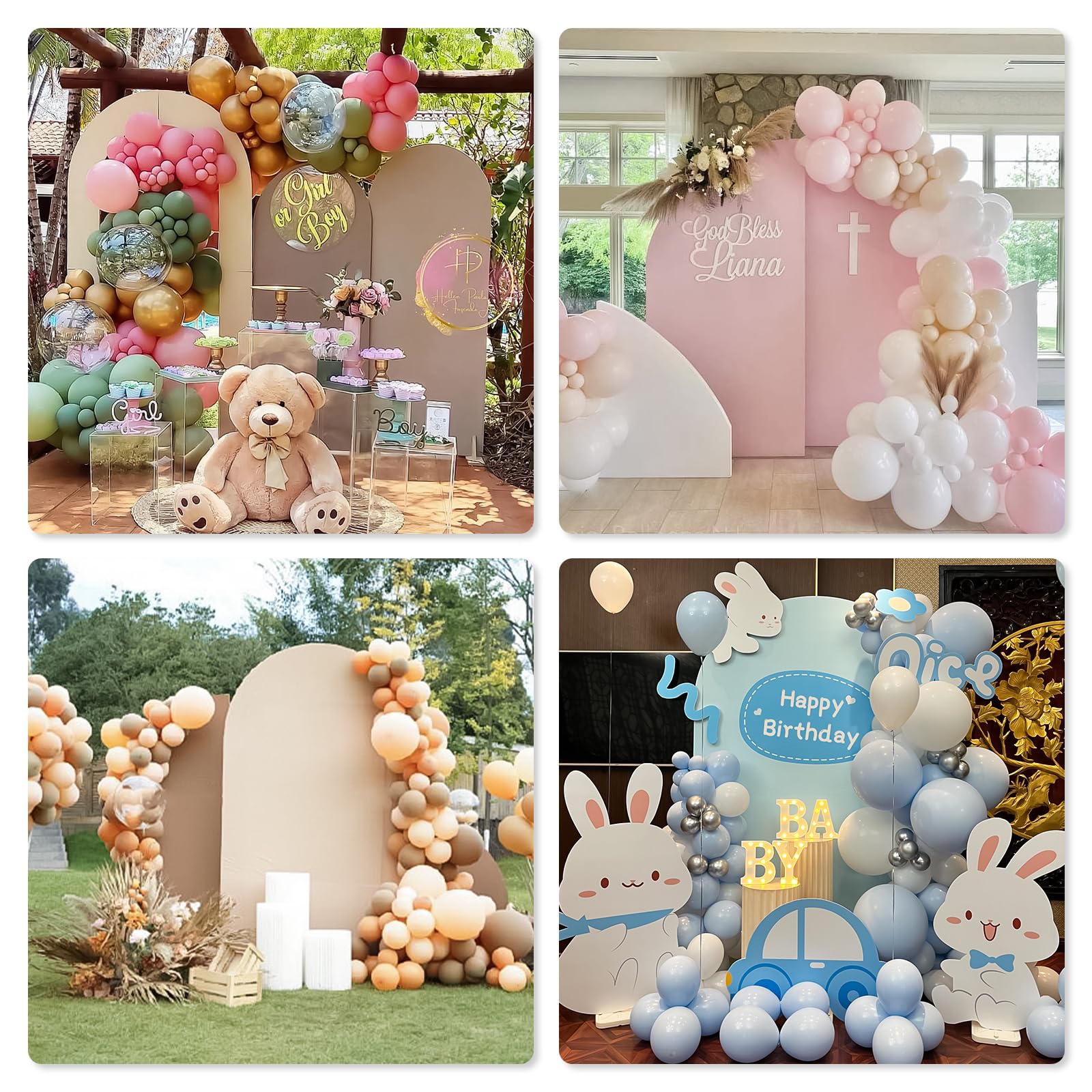 Cubierta de fondo de arco, cubierta de arco de boda, funda ajustable de elastano para estudio de fotografía, cubierta de telón de fondo elástica para cumpleaños, baby shower, ceremonia
