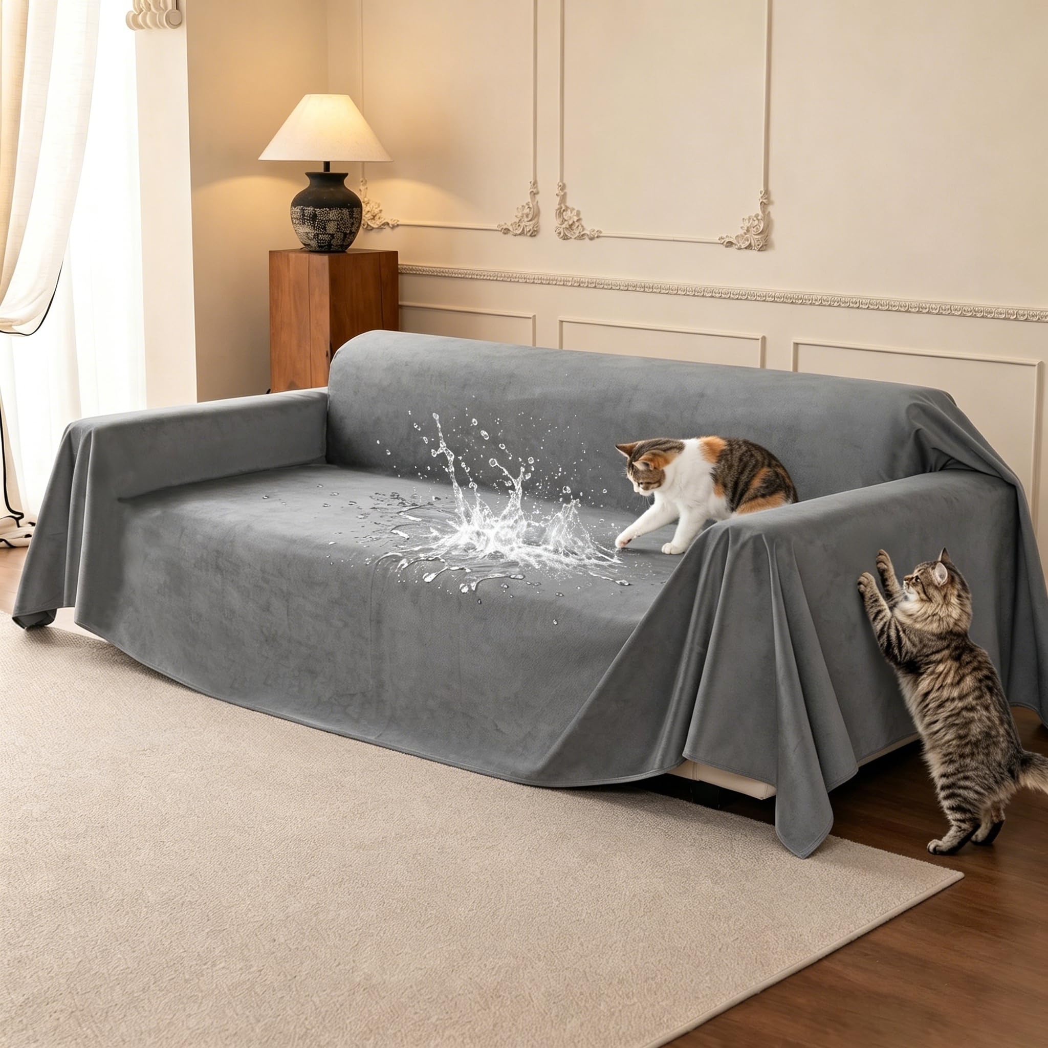 LOllON Velvet Couch Cover