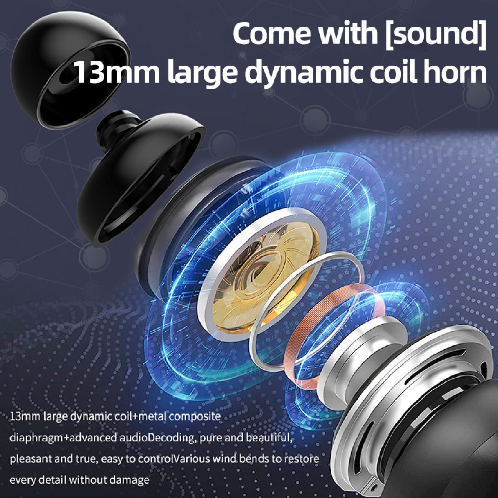 Słuchawki Douszne Z Tłumaczem Języka, Urządzenie do Tłumaczenia Języka Bluetooth 5.1, 74 Języki I 70 Akcentów Online, Natychmiastowe Bezprzewodowe Słuchawki Douszne Tłumacza Bluetooth(Czarny)