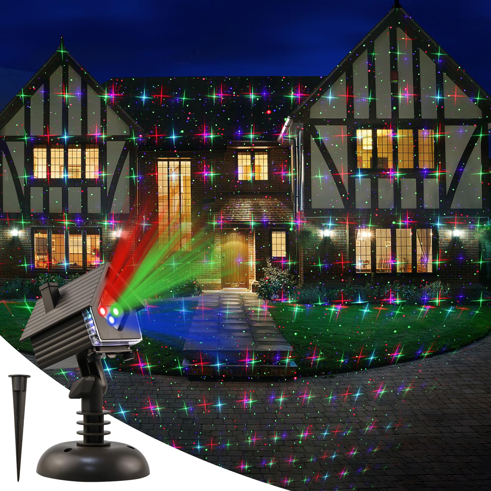 HeKation Christmas Projector Lights Outdoor