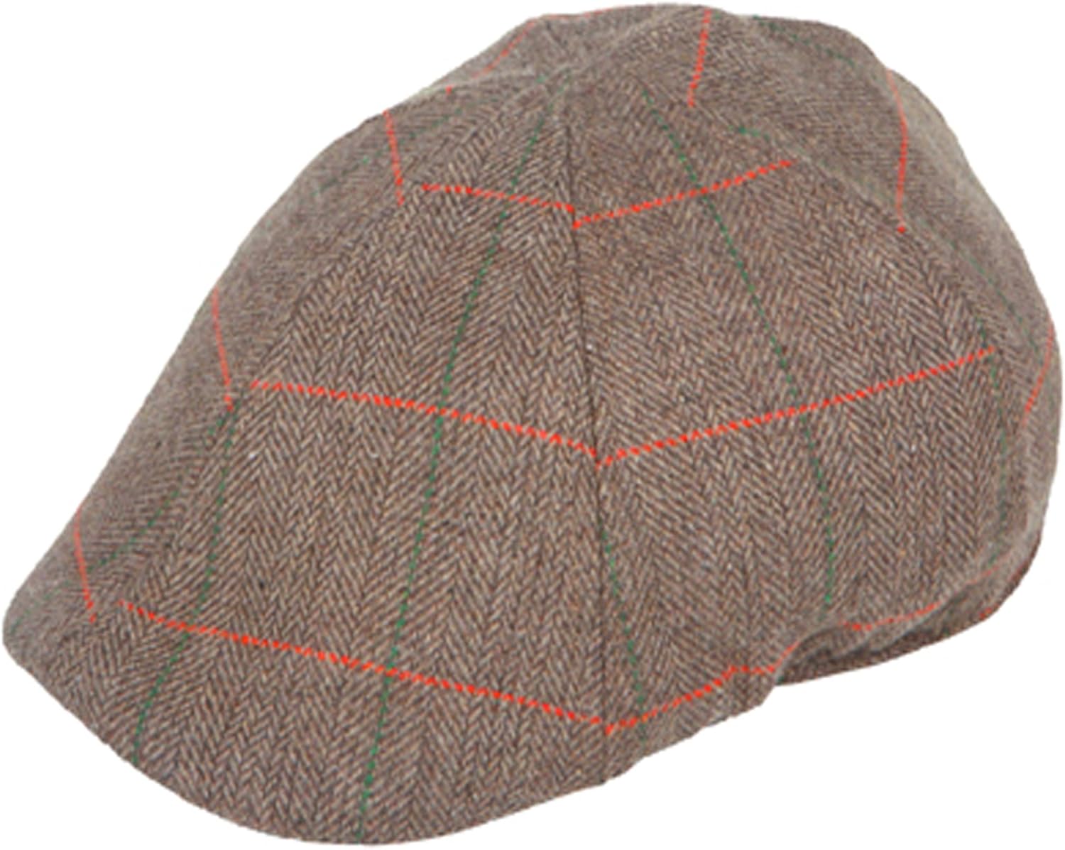 Irish Wool Duckbill Ivy Flat Cap for Men Newsboy Gatsby Driver Caps Hat (S/M, IV1963KHAKI) at