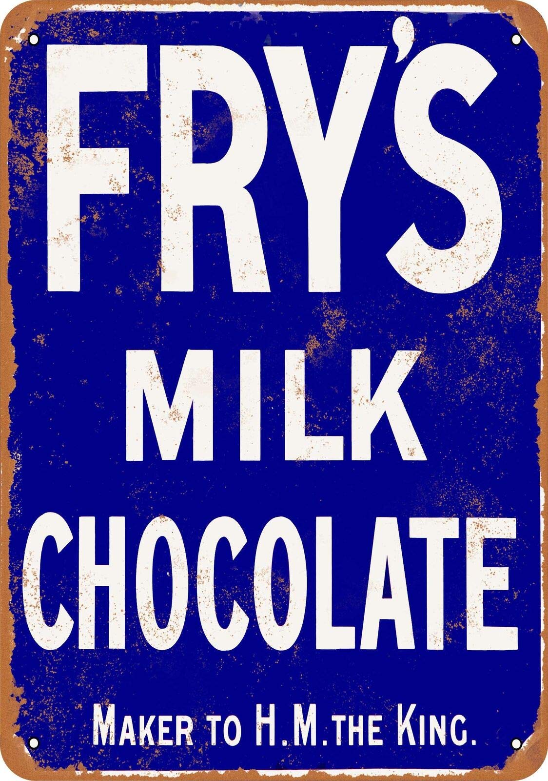 Kueprae A22 Retro Vintage Metal Tin Sign Fry's Milk Chocolate Home Bar Kitchen Restaurant Wall Decor Signs 12X8inch