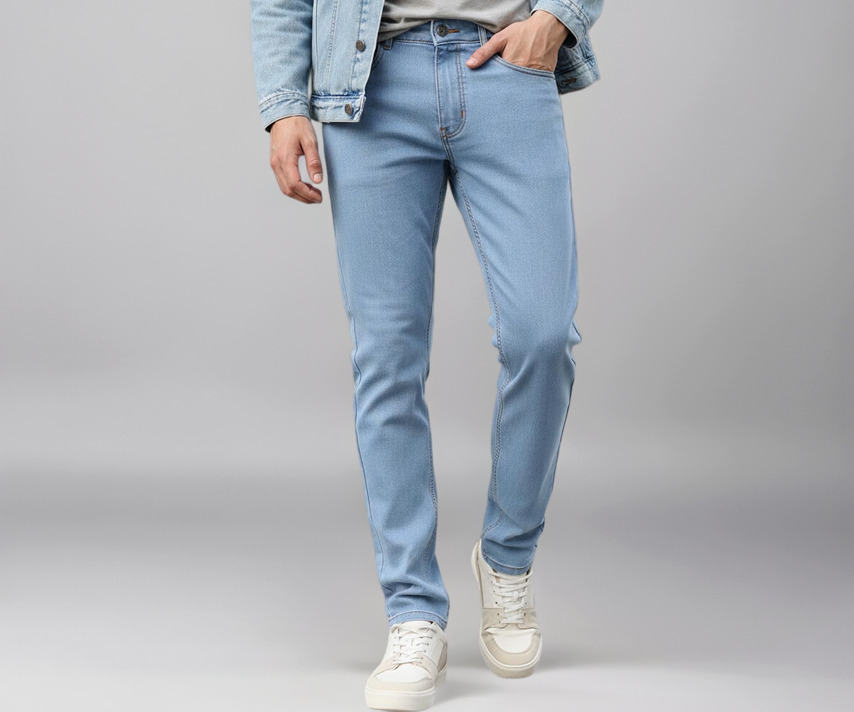 Urbano Fashion Men's Slim Fit Washed Jeans Stretchable