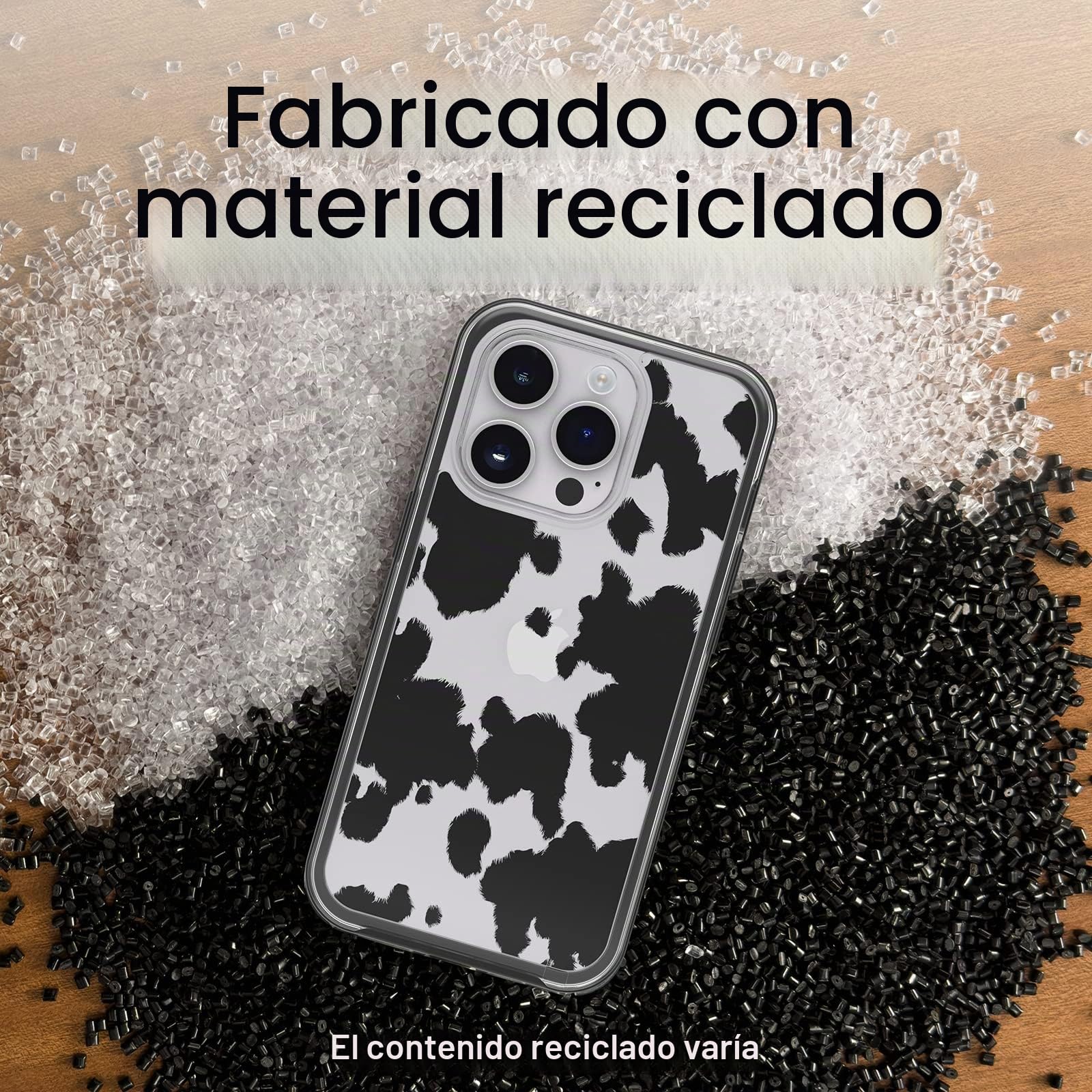 Otterbox Funda Symmetry Clear para iPhone 14 Pro, Cow Print
