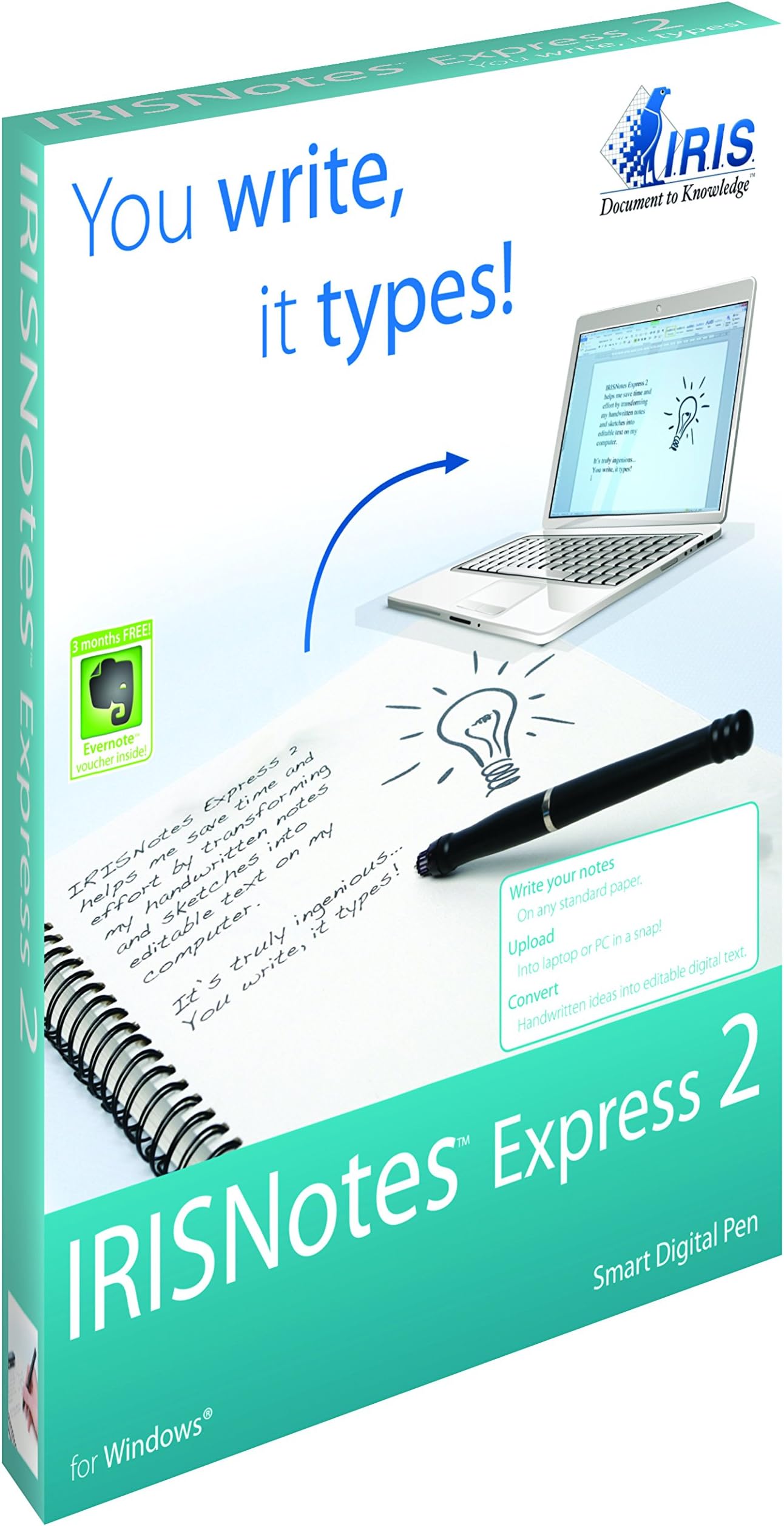 IRISNotes 2 Express Digital Pen Scanner for Windows