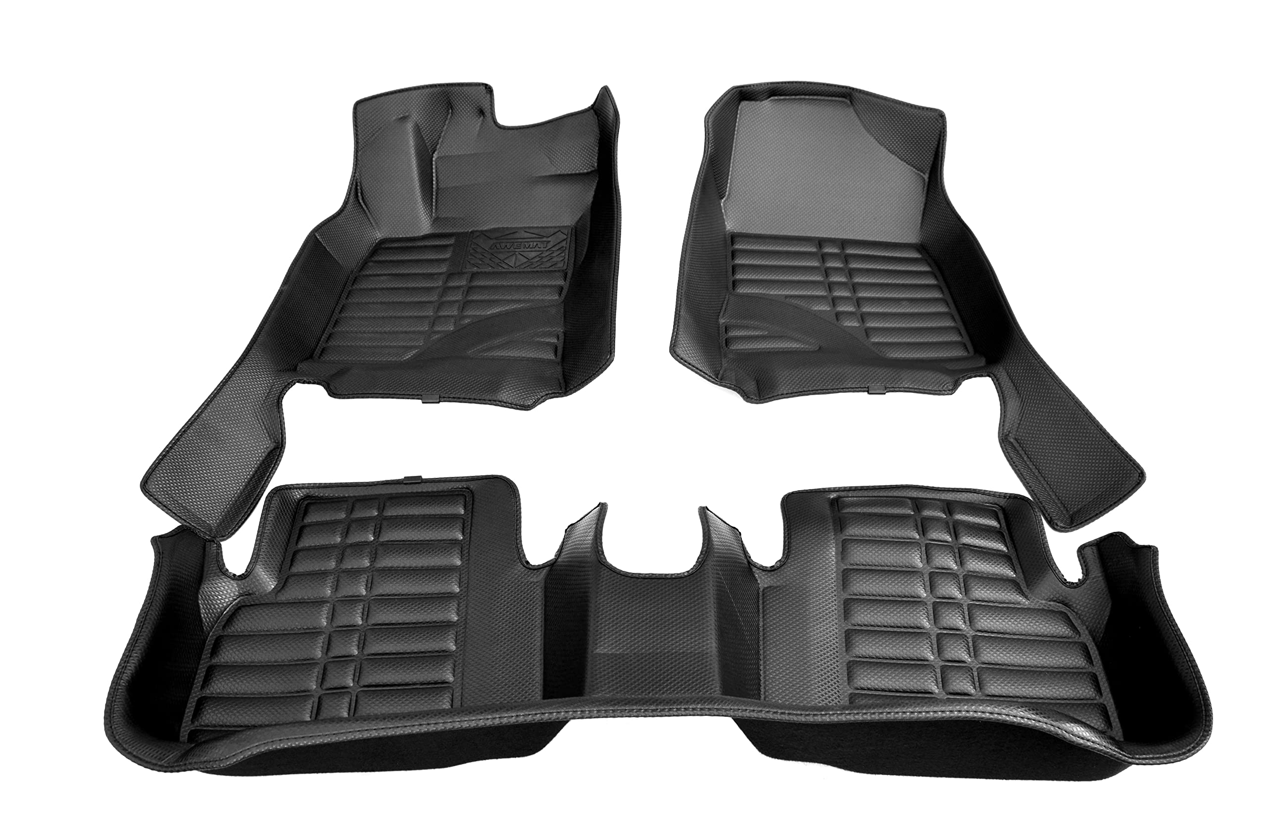 AWEMAT Custom Fit Car Floor Mats for Honda Civic 2022-2023 Floor Liner Digital Measured Exquisite Pattern-Large Coverage -Waterproof-All Weather Protection-Black