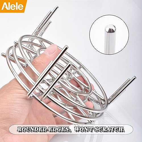 Miniatura 4 de Alele - 3 estantes de vapor, salvamanteles altos de acero inoxidable de 5.5 pulgadas para olla a presión eléctrica