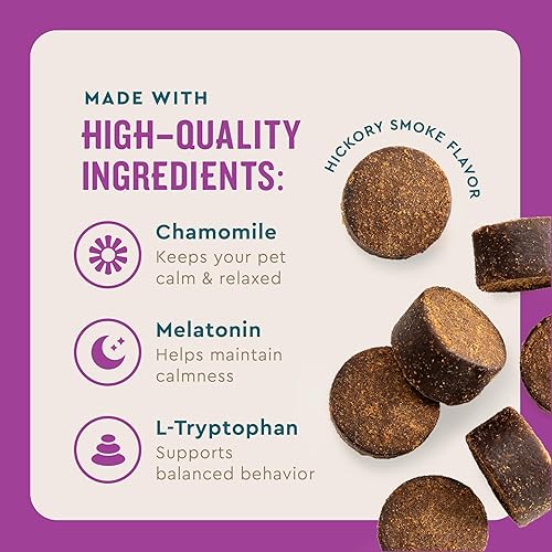 Miniatura 4 de VetIQ Suplemento de apoyo calmante para perros, suplemento de ansiedad, masticables suaves, 60 unidades