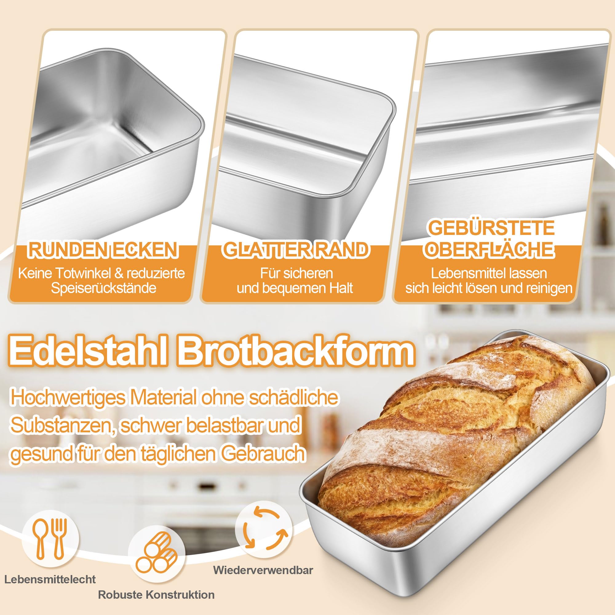 HaWare Stampo per pane grande in acciaio inox (2)