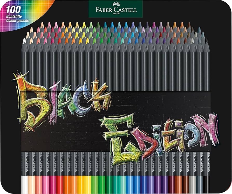 FABER-CASTELL - Faber-Castell Black Edition★100色★油性色鉛筆 Amazon.com: Faber-Castell Black Edition Colored Pencils