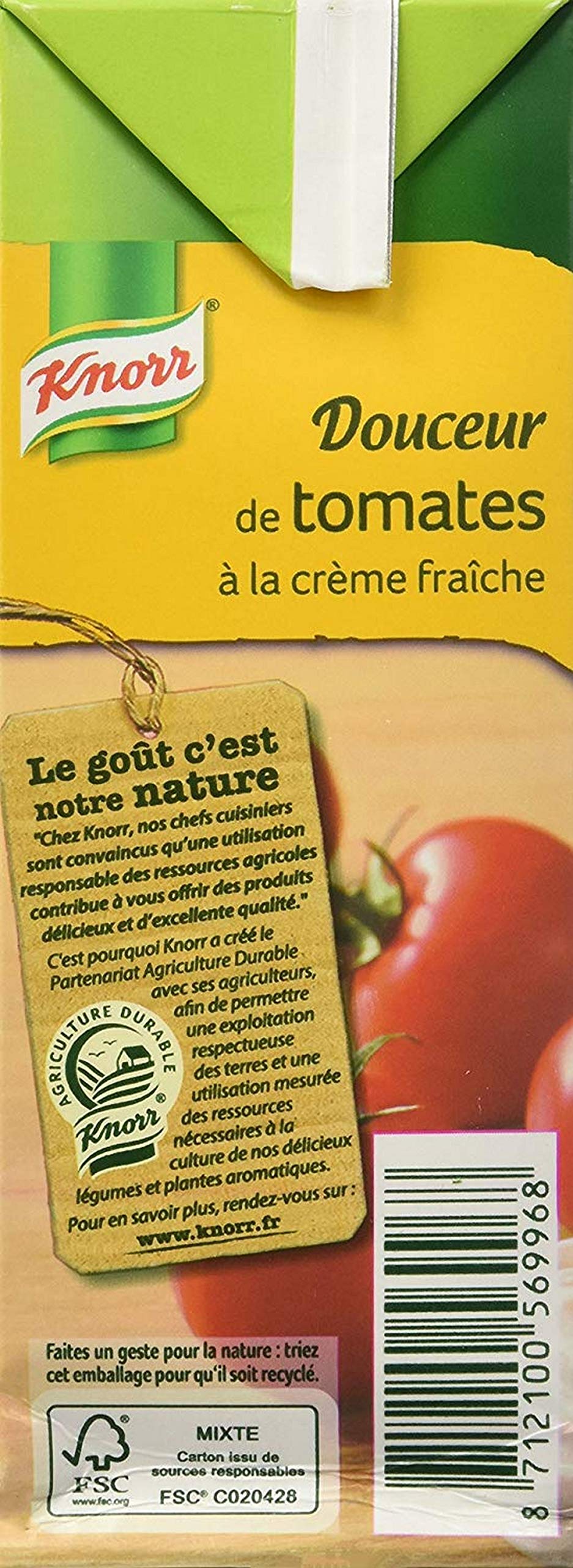 Knorr Soupe Douceur de Tomates à la Crème Fraîche 1 L