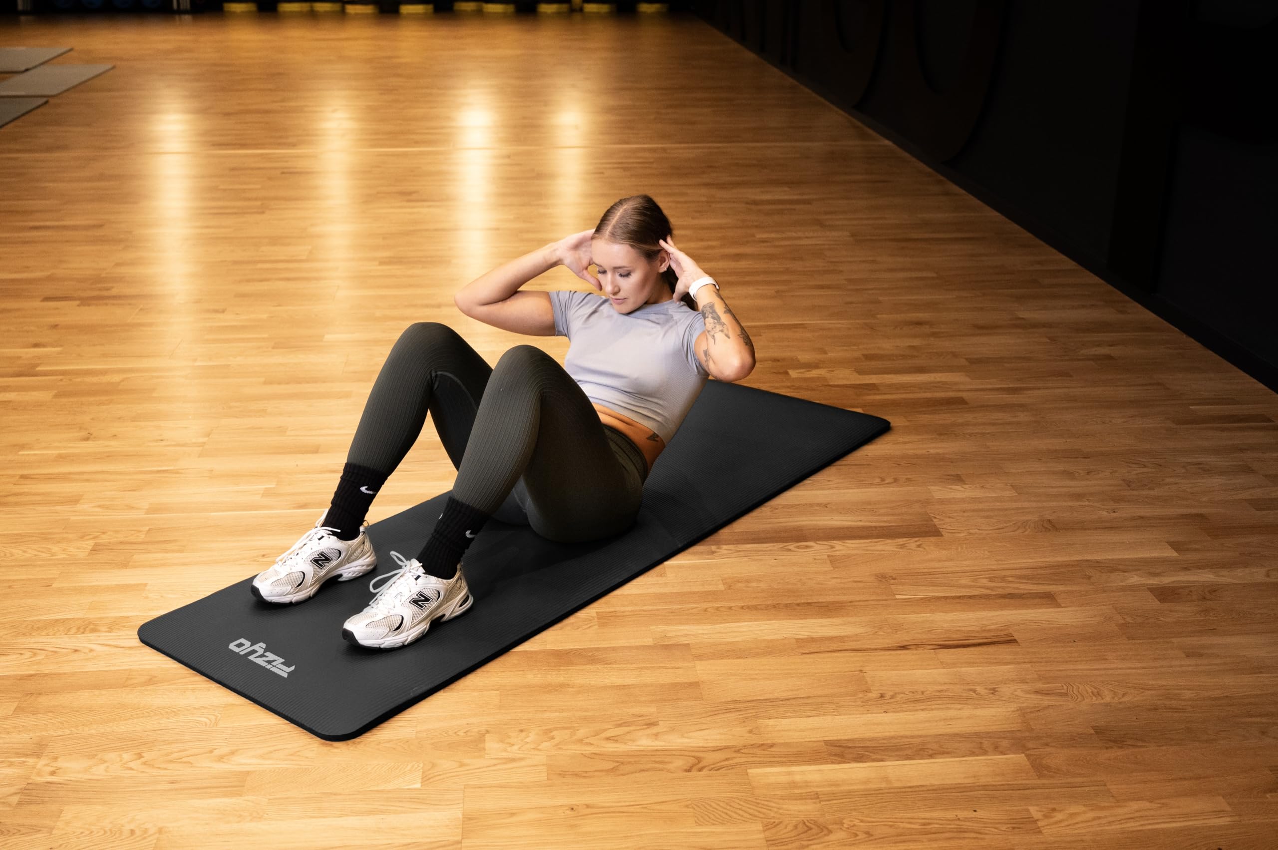 Fizyo Tappetino Yoga antiscivolo per yoga ginnastica e pilates in schiuma NBR tappetino fitness spesso per allenamento ed esercizi a casa 190 x 60