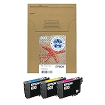 Epson Serie 603 Stella Marina – Cartucce originali per Stampante getto d’Inchiostro, Multipack 3 colori (Ciano, Magenta, Giallo) Formato STD, Stampe Casa, Ufficio fino 130 Pagine, Confezione EasyMail