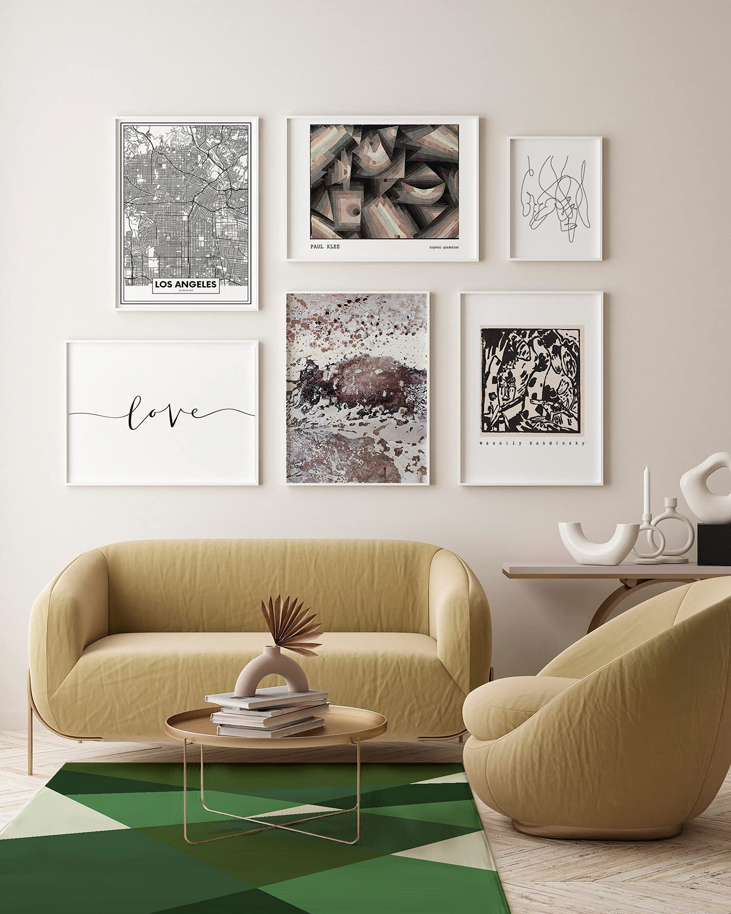 Panorama Alfombra Vinílica Cocina Baño - Modelo Geometría Abstracta Verde 100x140 cm - Varios tamaños - Decoración Hogar