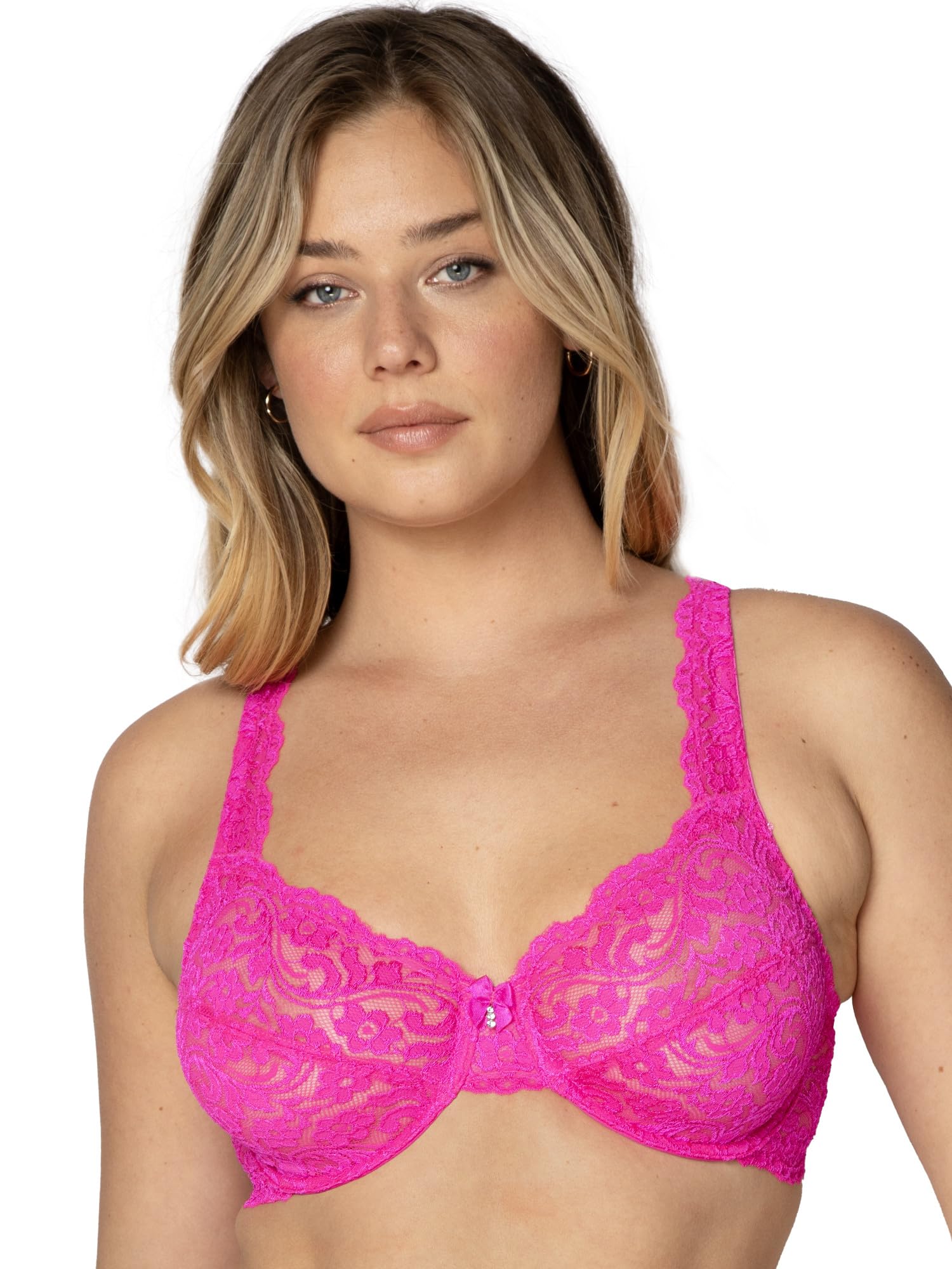 Women's Full Figure Lace Underwire Bra Full Coverage Bra (Pack of 1)