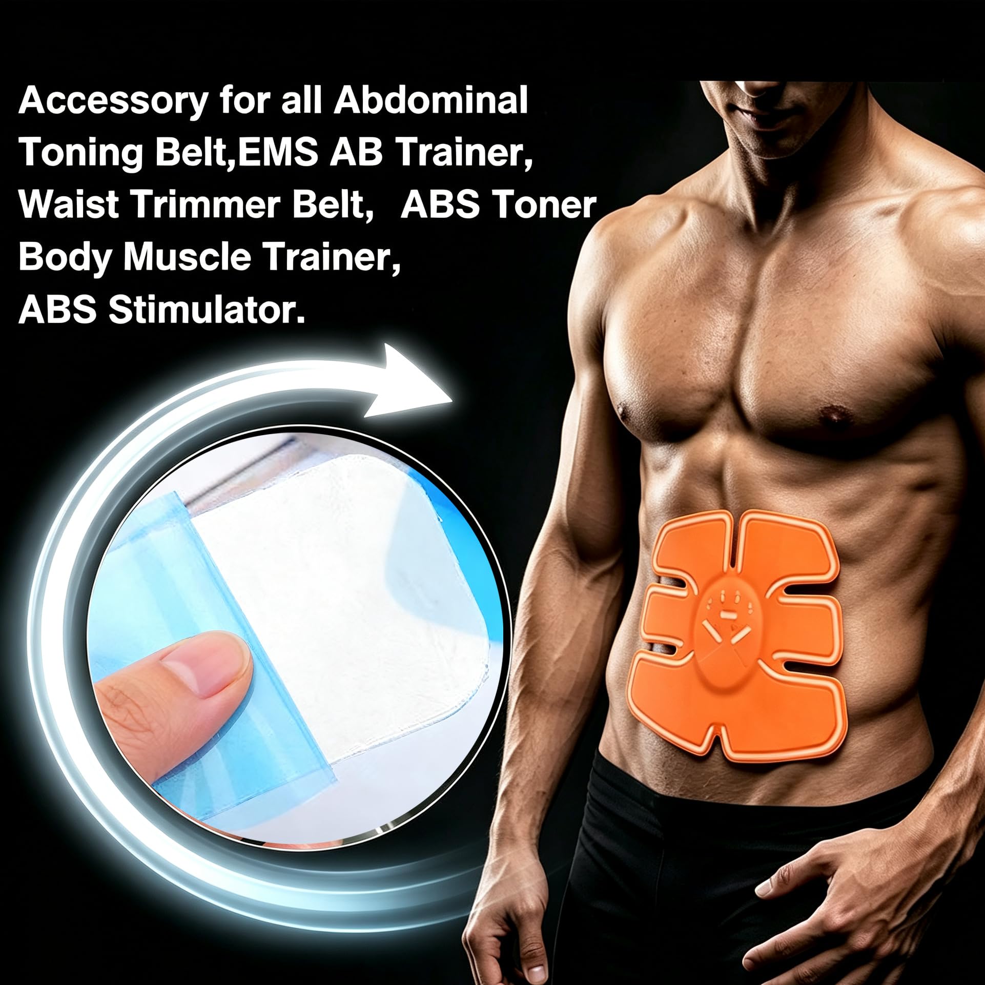 50Pcs/25Packs Gel Pads for Abs Stimulator, Abdominal Muscle Stimulator Belt — Amazon image 2