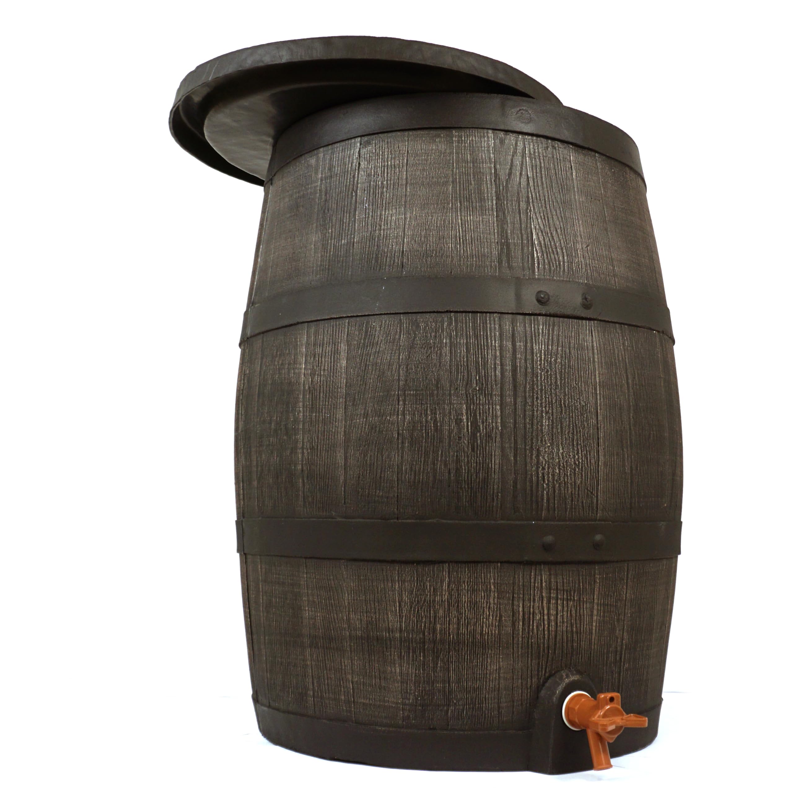 Regentonne Wasserfass Regenfass Wein Optik 140 Liter Barrik 3/4" Auslaufhahn