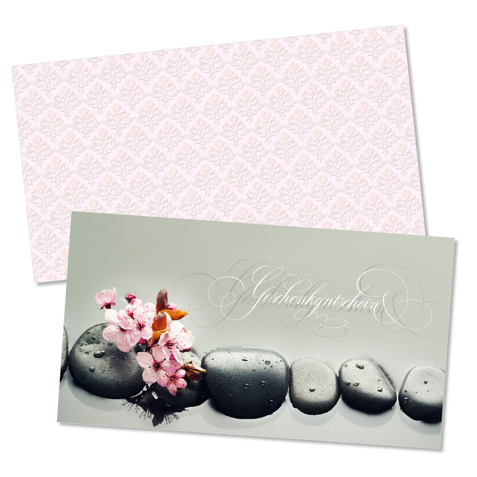 Gutschein-Set. 100x Gutschein + Kuvert. Für Kosmetiksalons Massage Wellness und andere Firmen, blanko zum selber Ausfüllen.