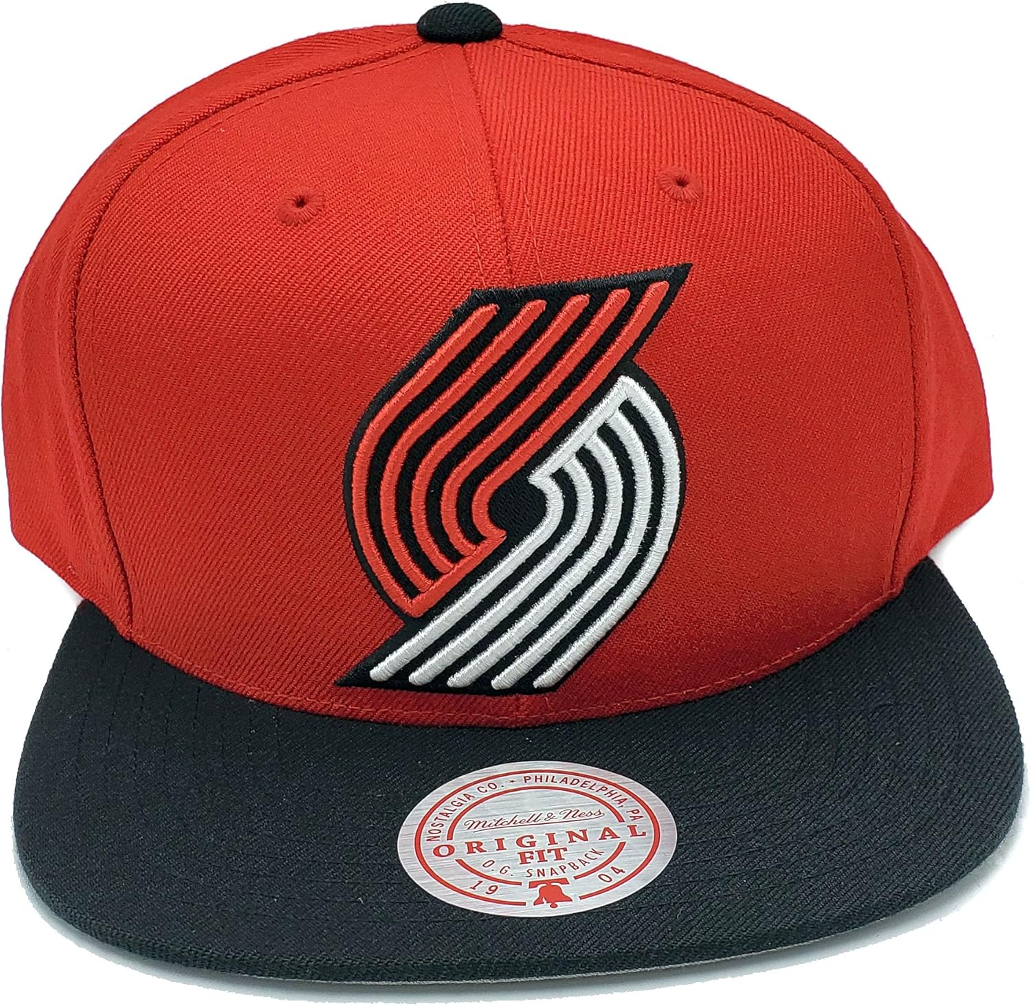 Mitchell & Ness Portland Trail Blazers Wool 2 Tone Adjustable Snapback Red/Black