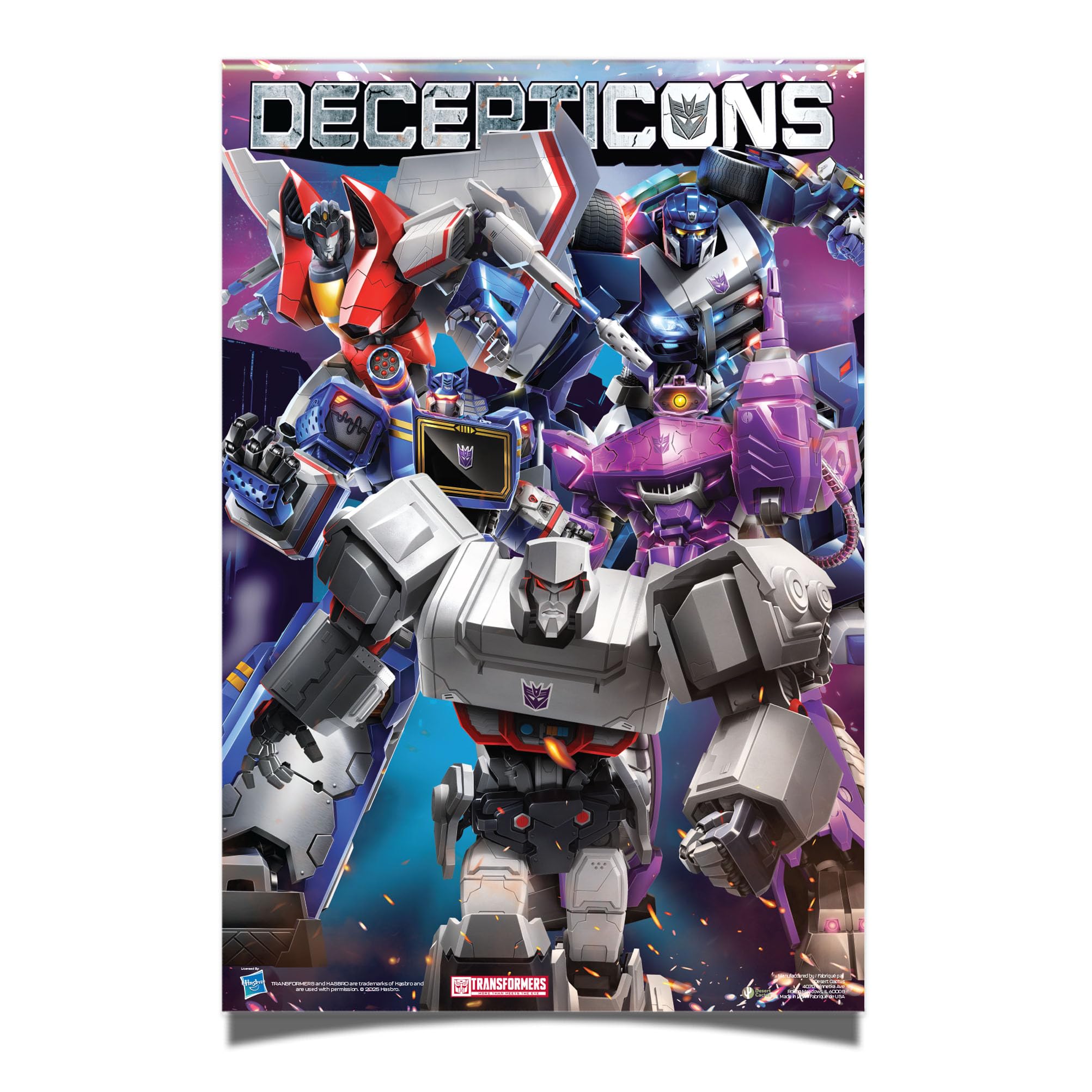 Desert Cactus Transformers Poster 11 x 17 Inch Room Office Décor Decoration Official Fan Gear (11x17 inch, Design 2)