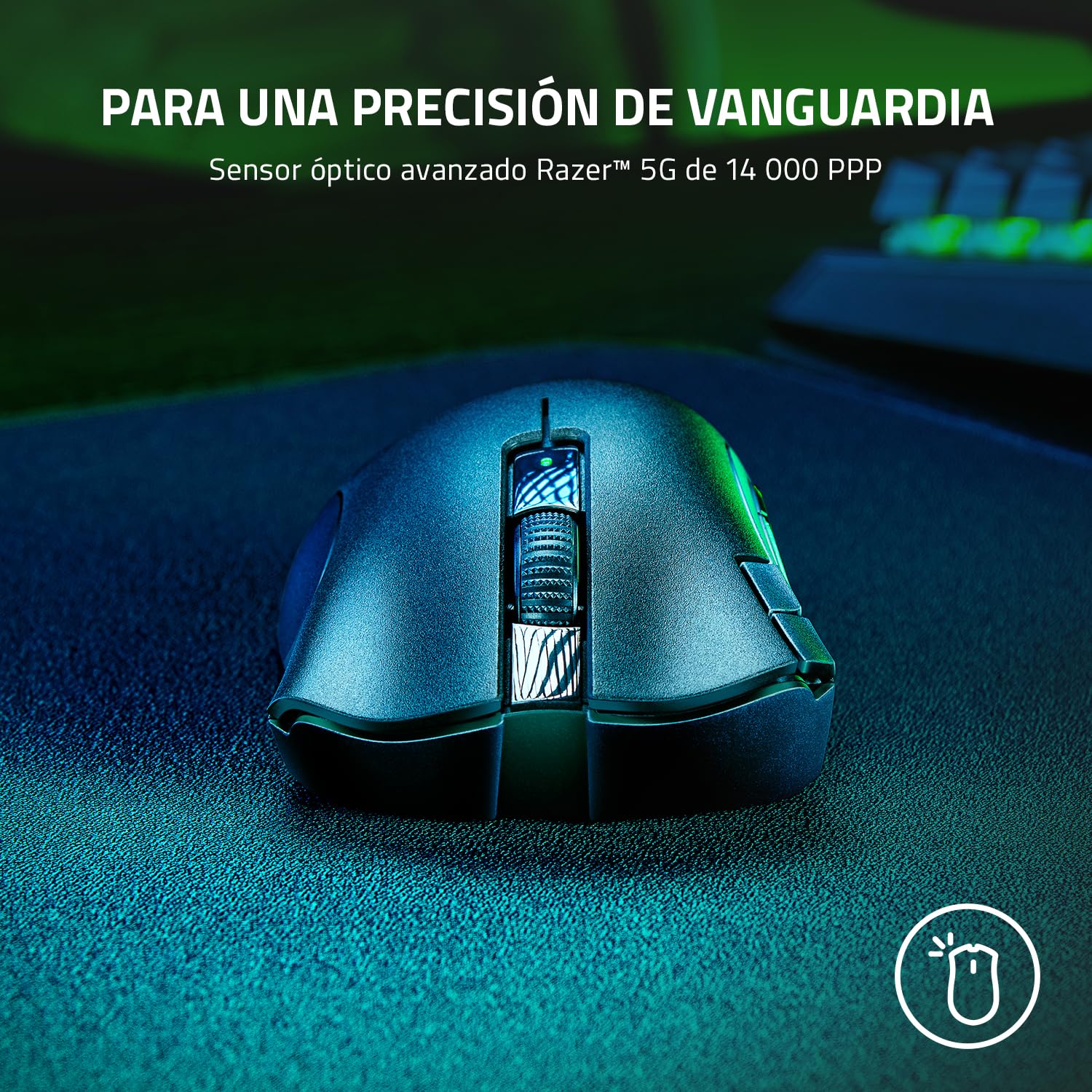 Razer DeathAdder V2 X Hyperspeed - Ratón Gaming inalámbrico, ergonómico para PC / Mac (interruptores mecánicos, Tecnologia Hyperspeed Wireless, Sensor óptico) Negro