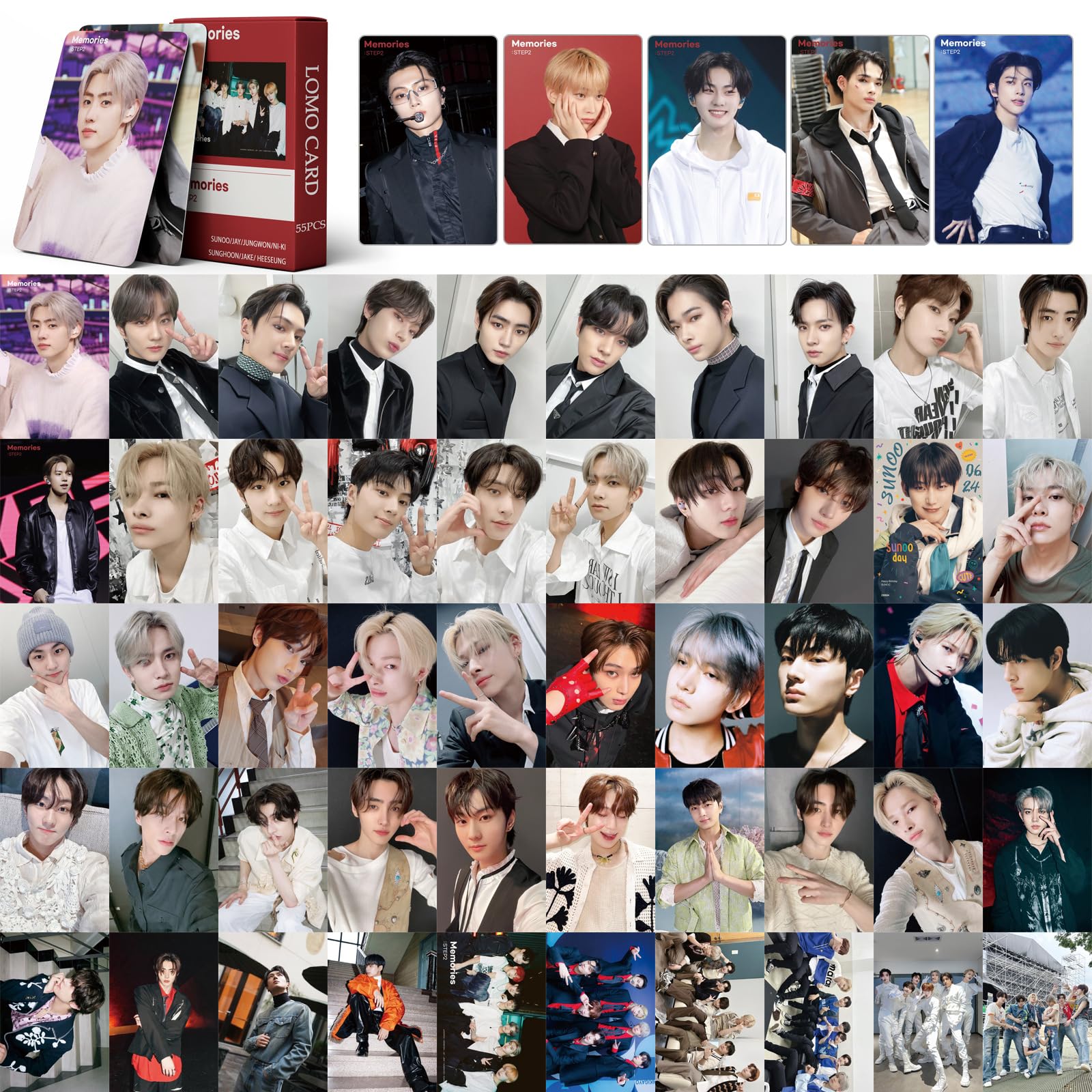 ENHYPEN memories step2 ヒスン 制服 トレカ Yuto enhypen lomo card ENHYPEN Memories STEP 2 Photocards 55pcs