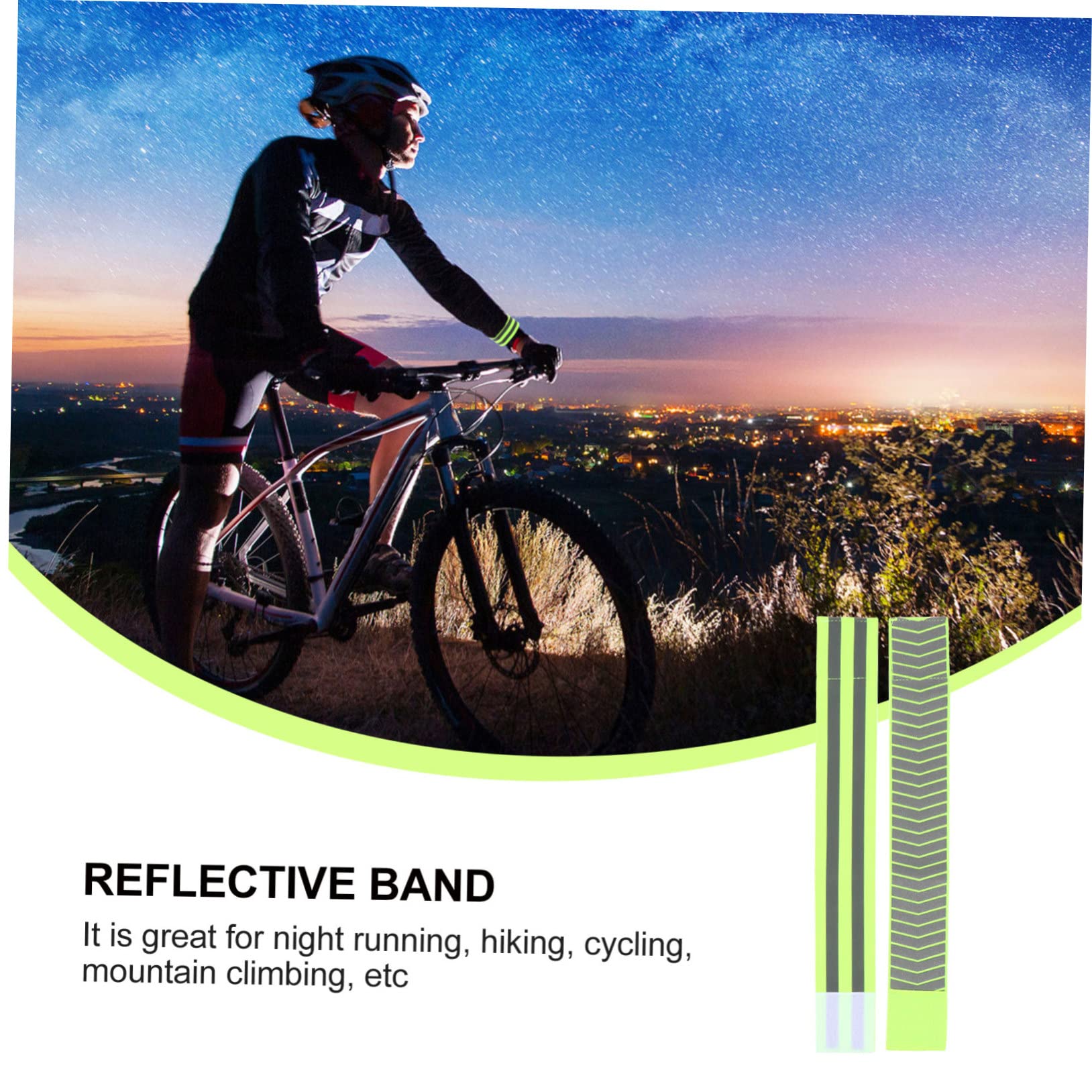 Toyvian Brazaletes Reflectantes Ajustables Y Running De Alta Visibilidad Actividades Nocturnas Banda De Elástica Exterior