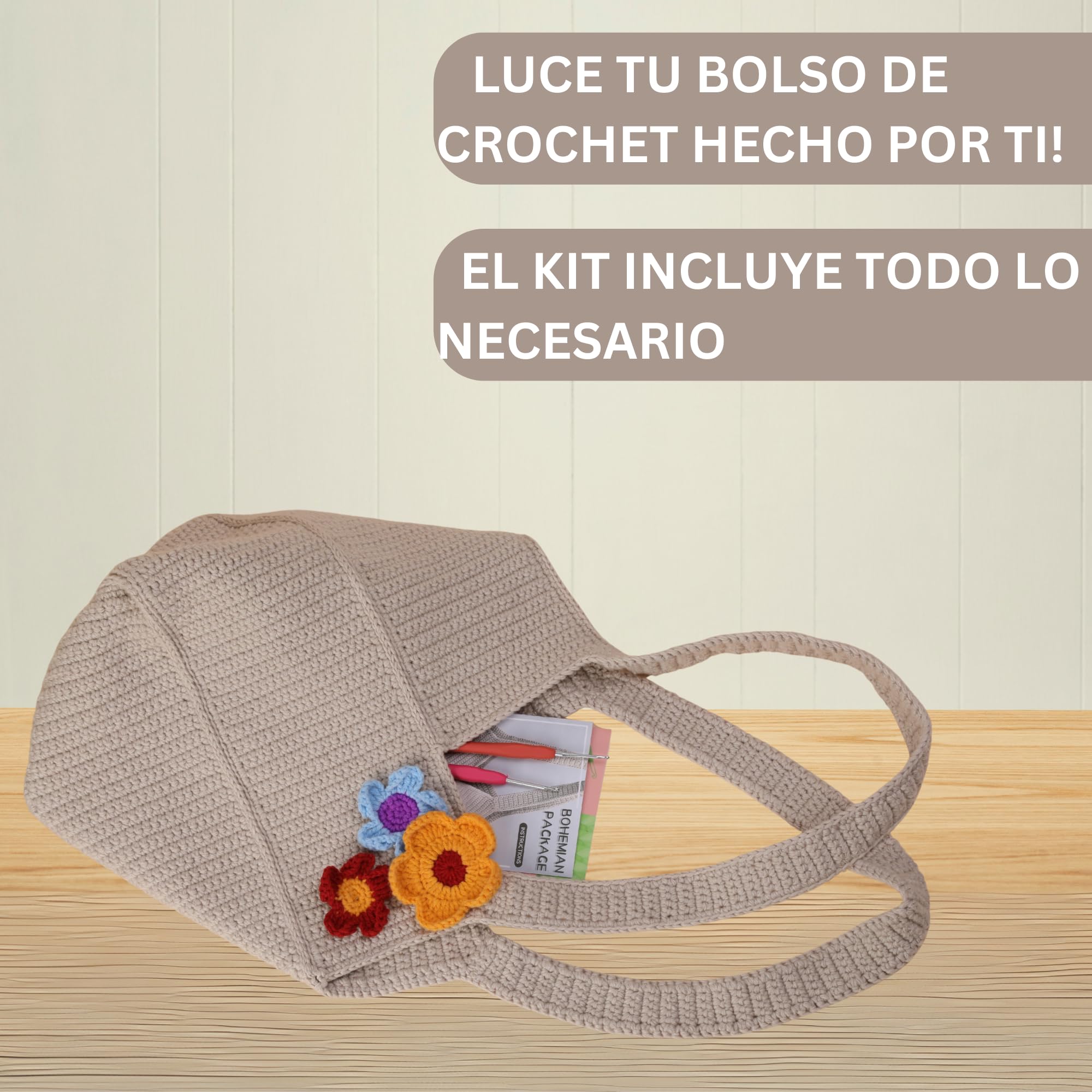 Kit De Crochet Para Principiantes ANGAHE - Incluye Lana, Aguja Y Guía, Para Hacer Amigurumis